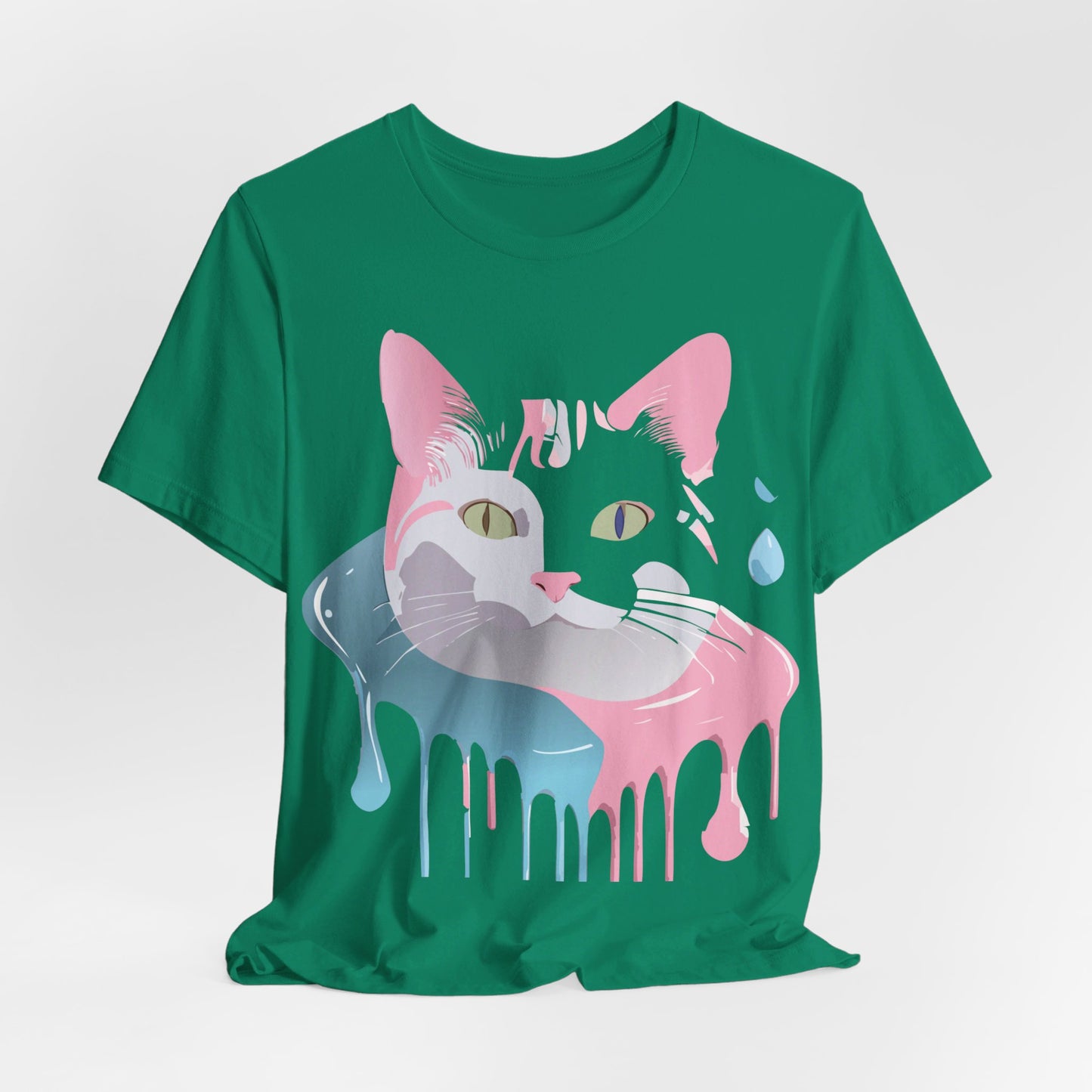 Natural Cotton Tee Shirt with Cat Printify