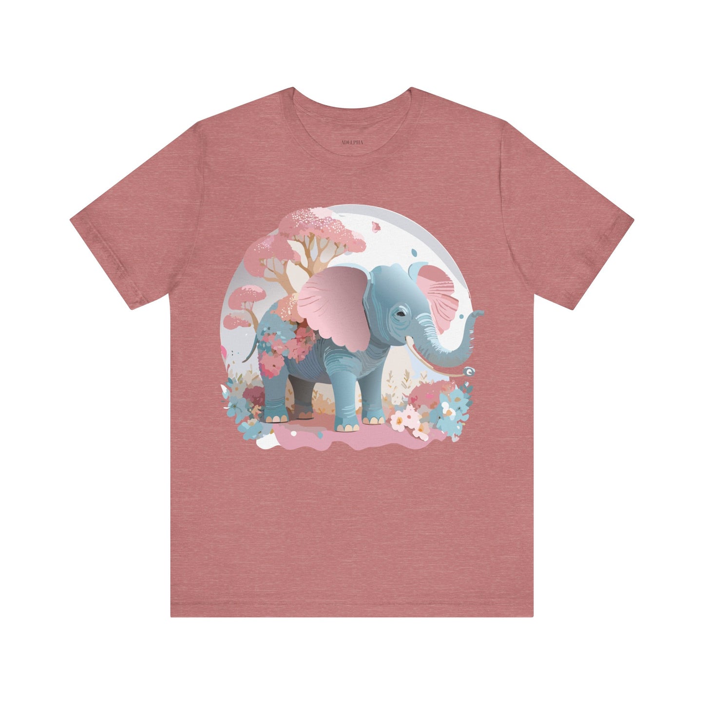 Natural Cotton Tee Shirt with Elephant Printify