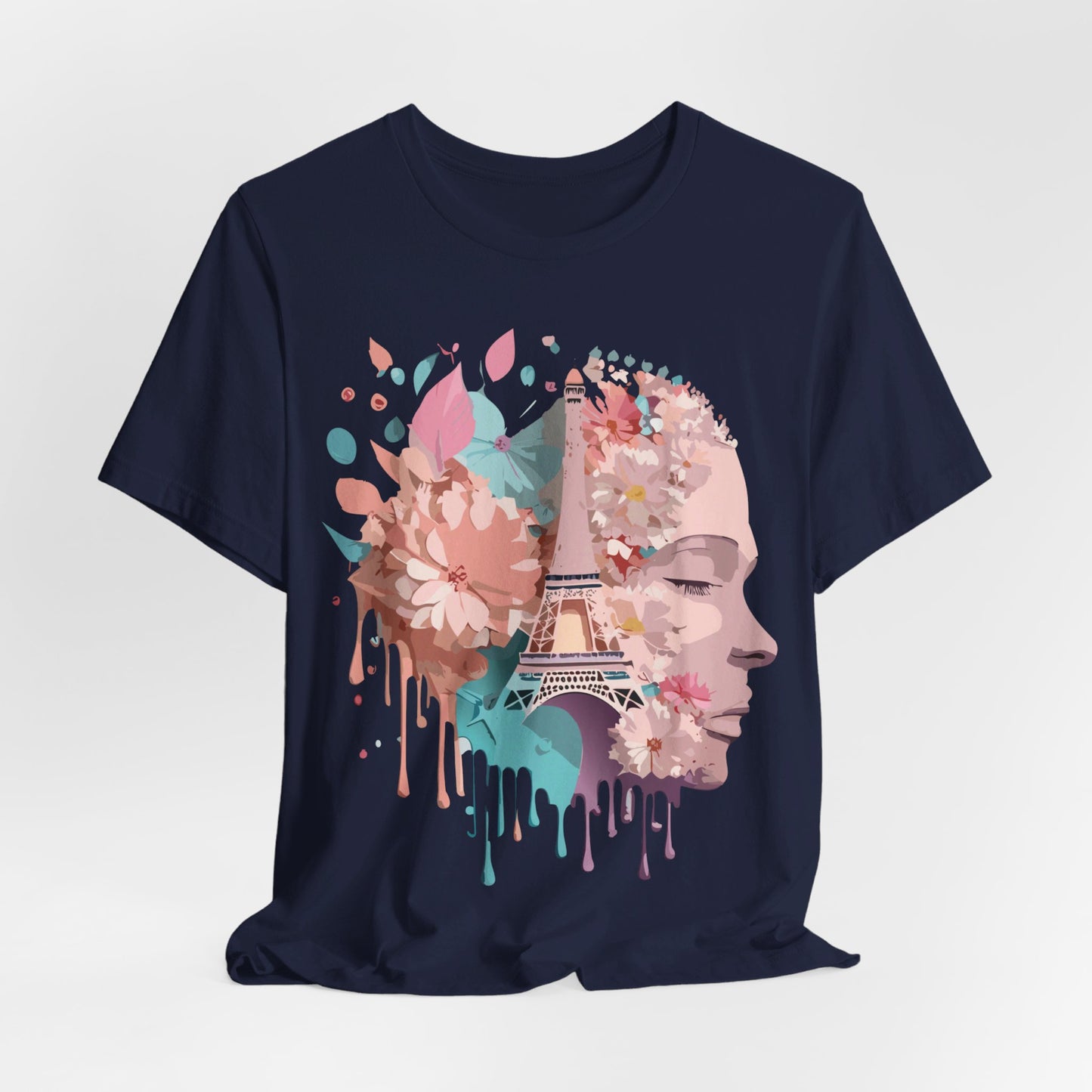 Natural Cotton Tee Shirt - Beautiful Places Collection - Paris Printify