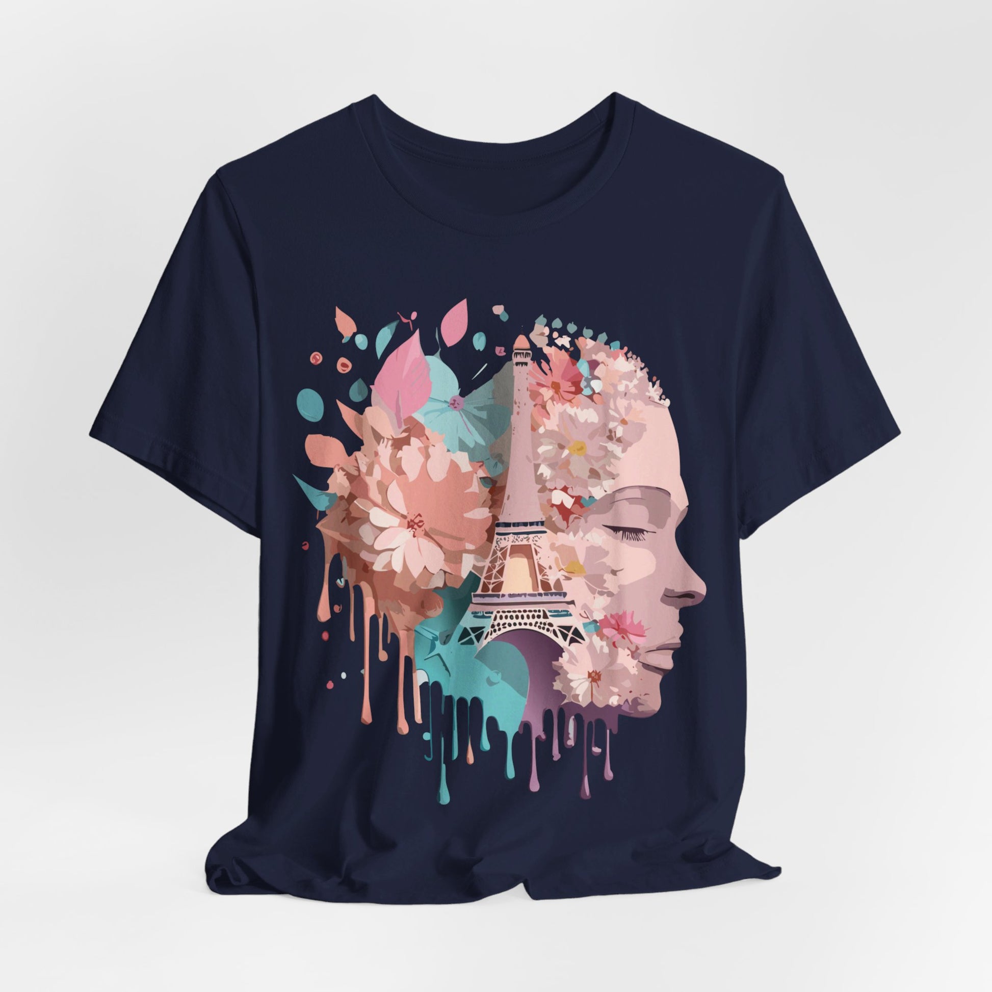 Natural Cotton Tee Shirt - Beautiful Places Collection - Paris Printify