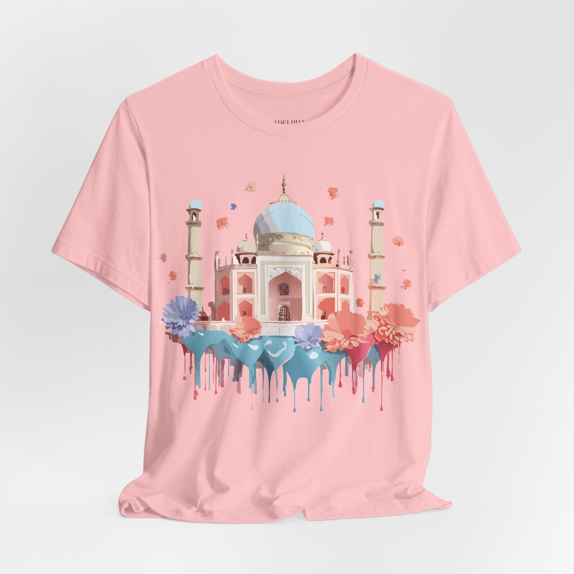 Natural Cotton Tee Shirt - Taj Mahal, India Printify