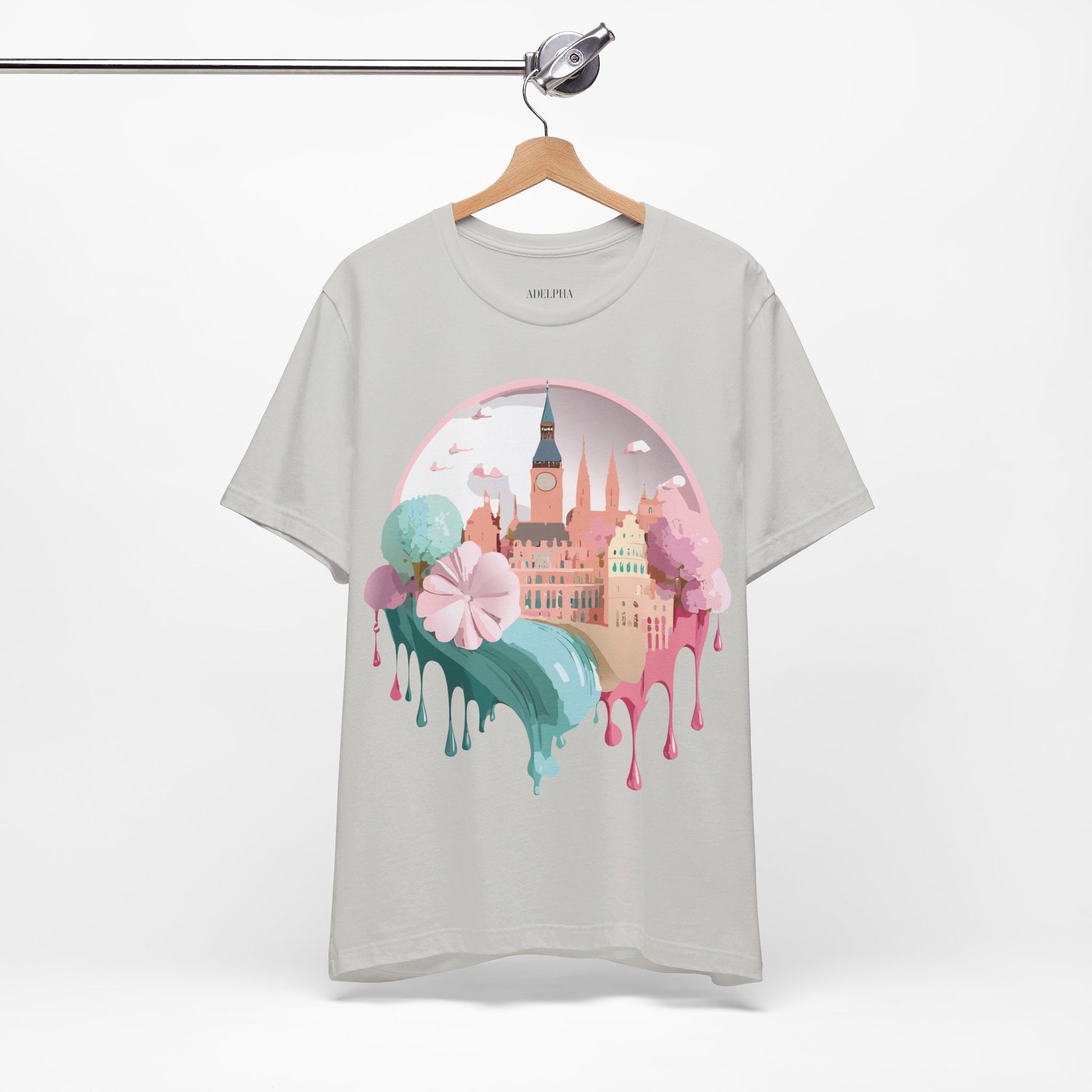Natural Cotton Tee Shirt - Beautiful Places Collection - Prague Printify