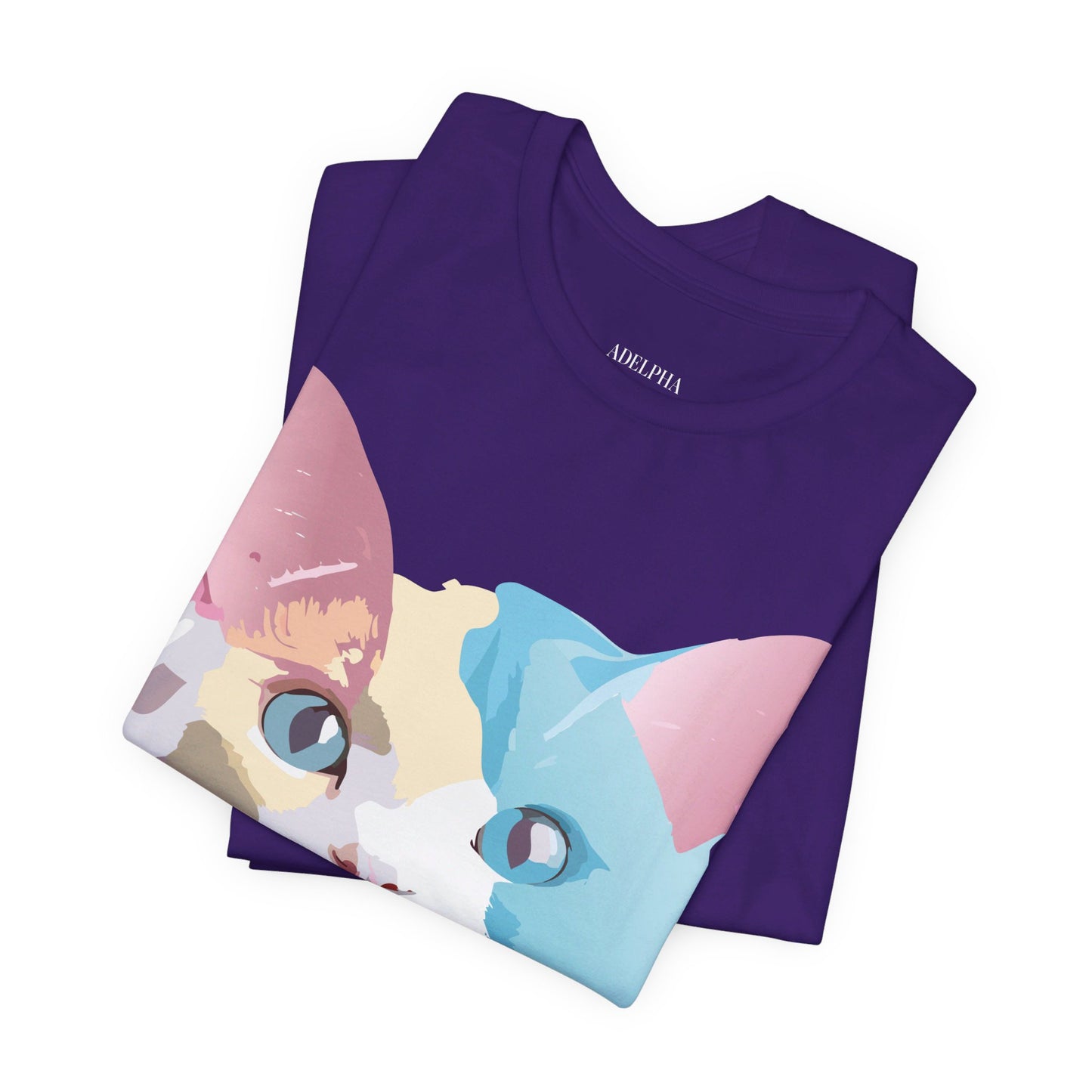 Natural Cotton Tee Shirt with Cat Printify