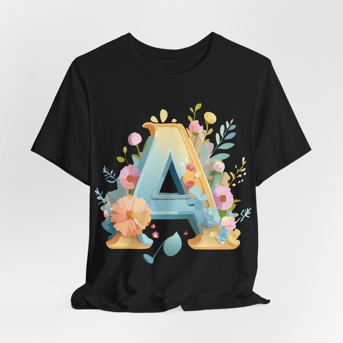 Natural Cotton Tee Shirt - Letters Collection - A Printify