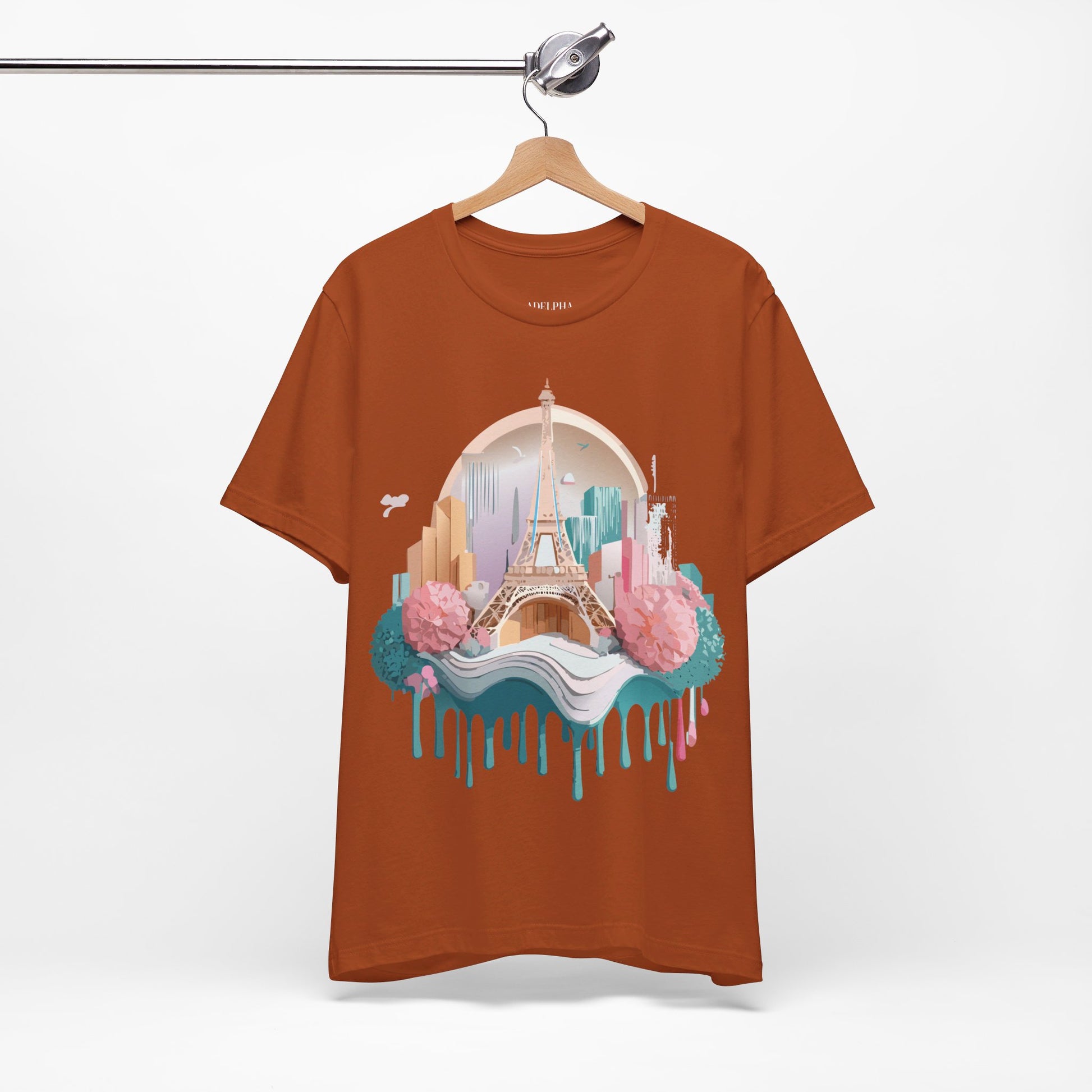 Natural Cotton Tee Shirt - Beautiful Places Collection - Paris Printify