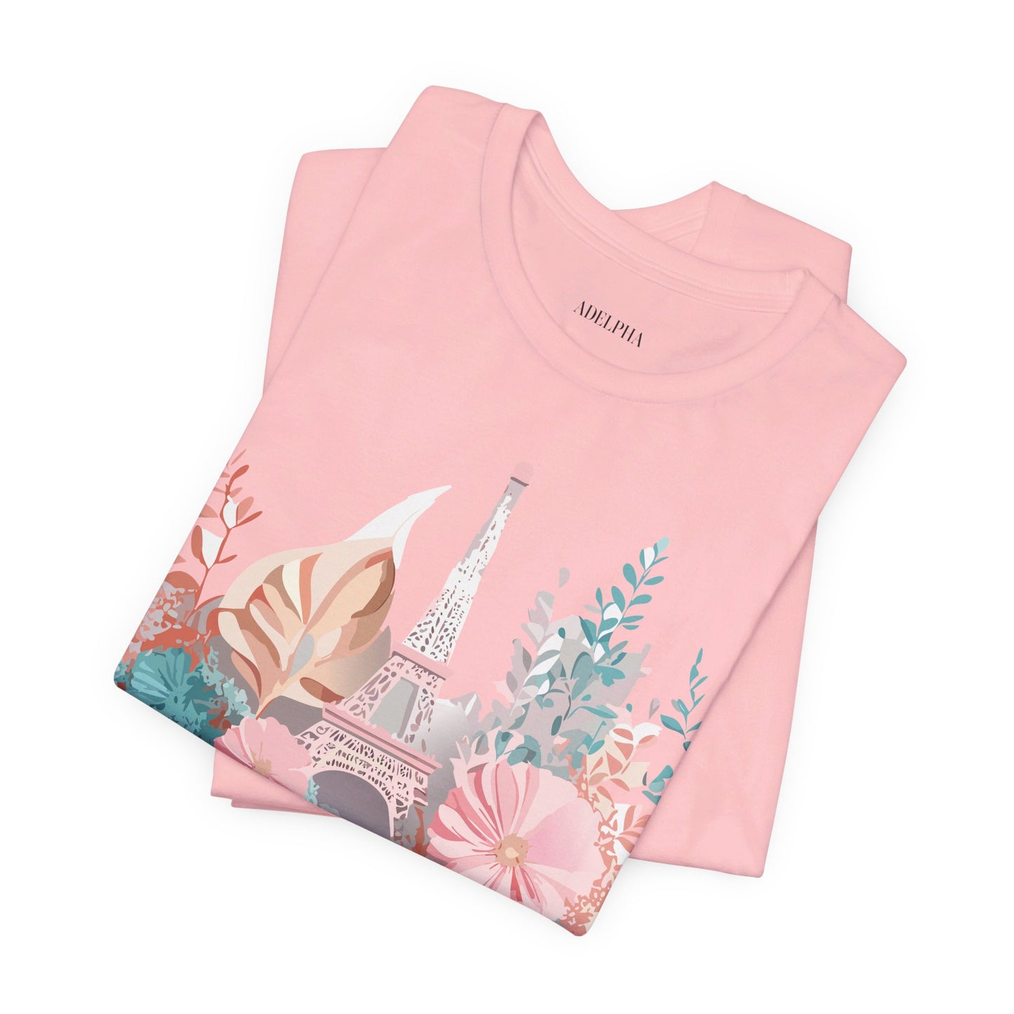 Natural Cotton Tee Shirt - Beautiful Places Collection - Paris Printify