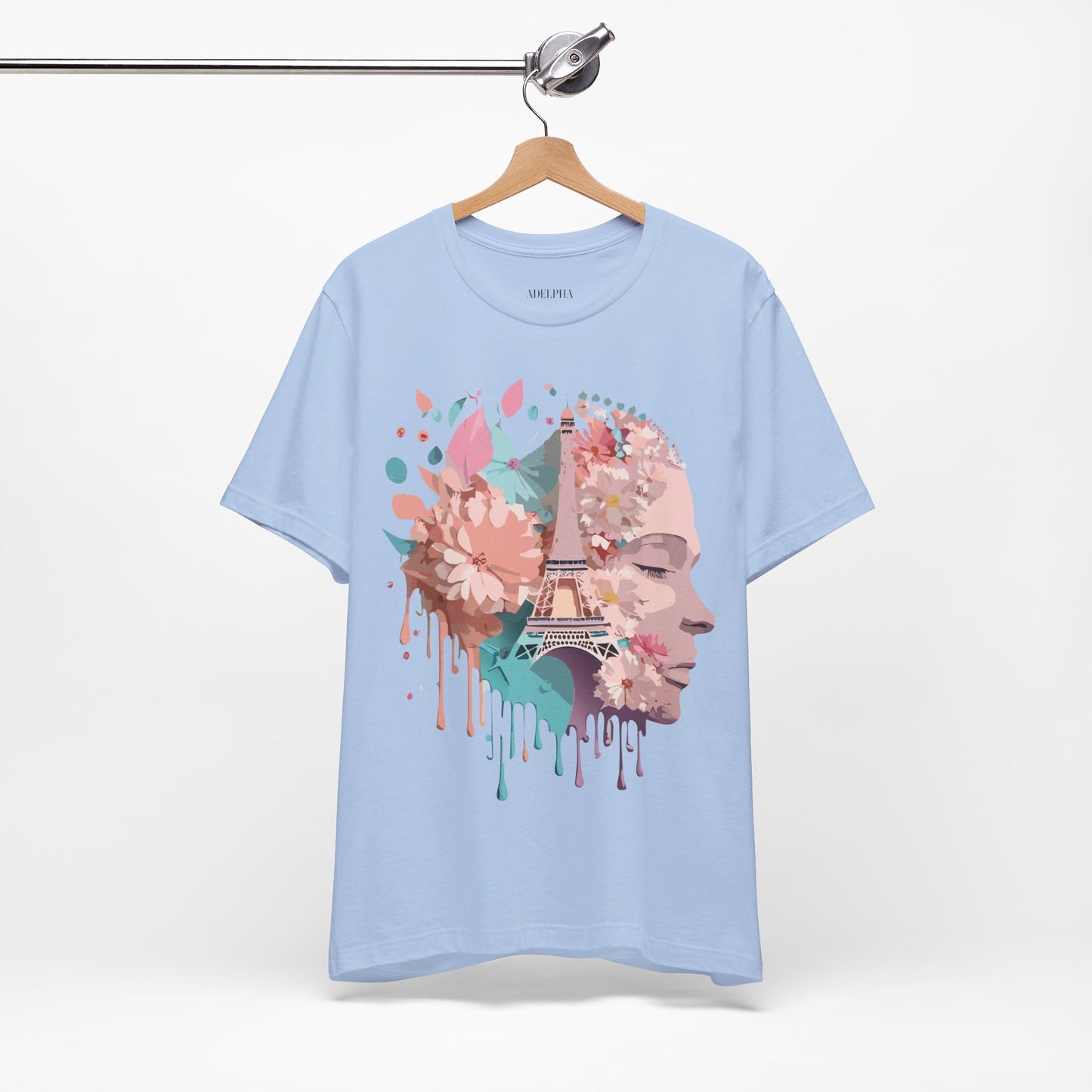 Natural Cotton Tee Shirt - Beautiful Places Collection - Paris Printify