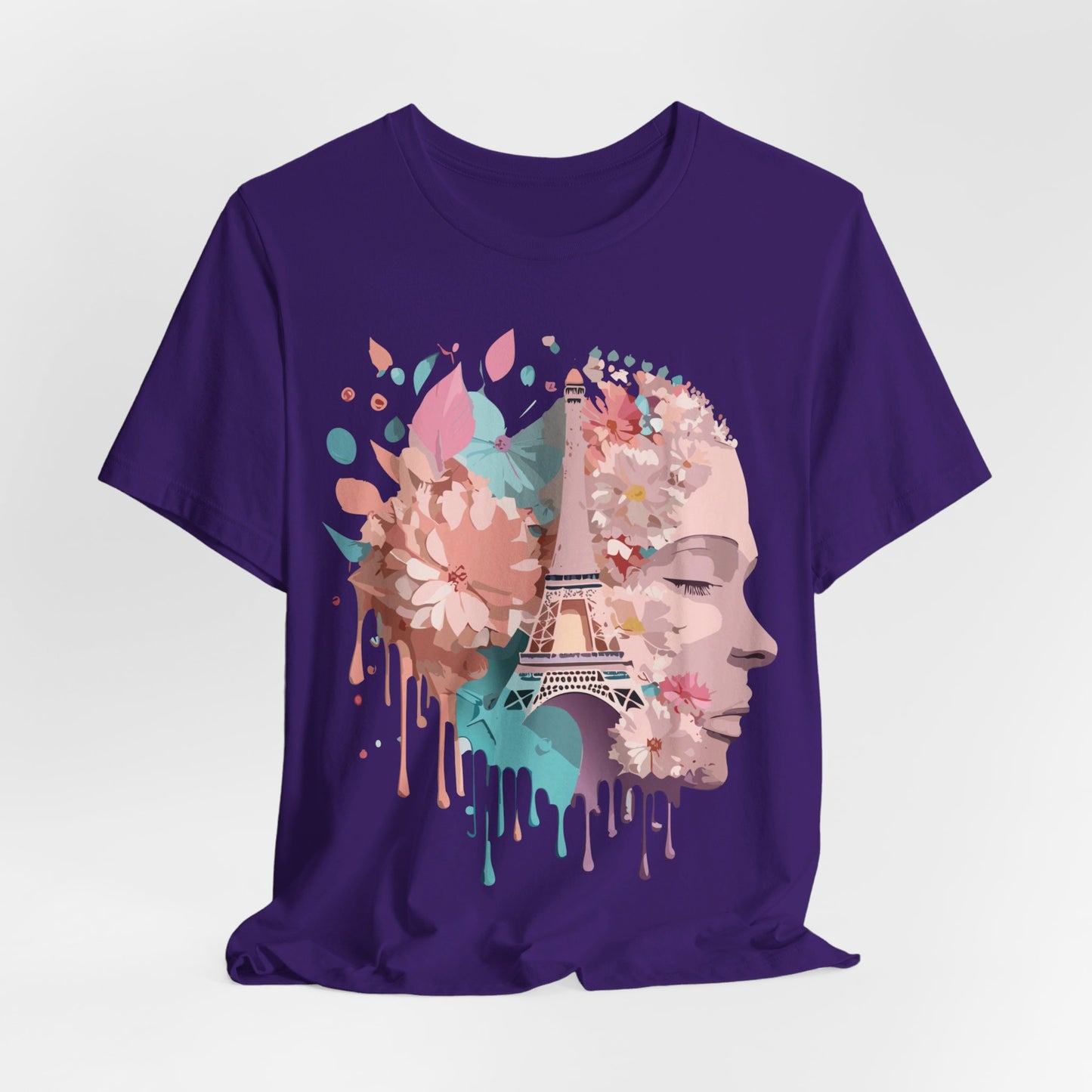 Natural Cotton Tee Shirt - Beautiful Places Collection - Paris Printify