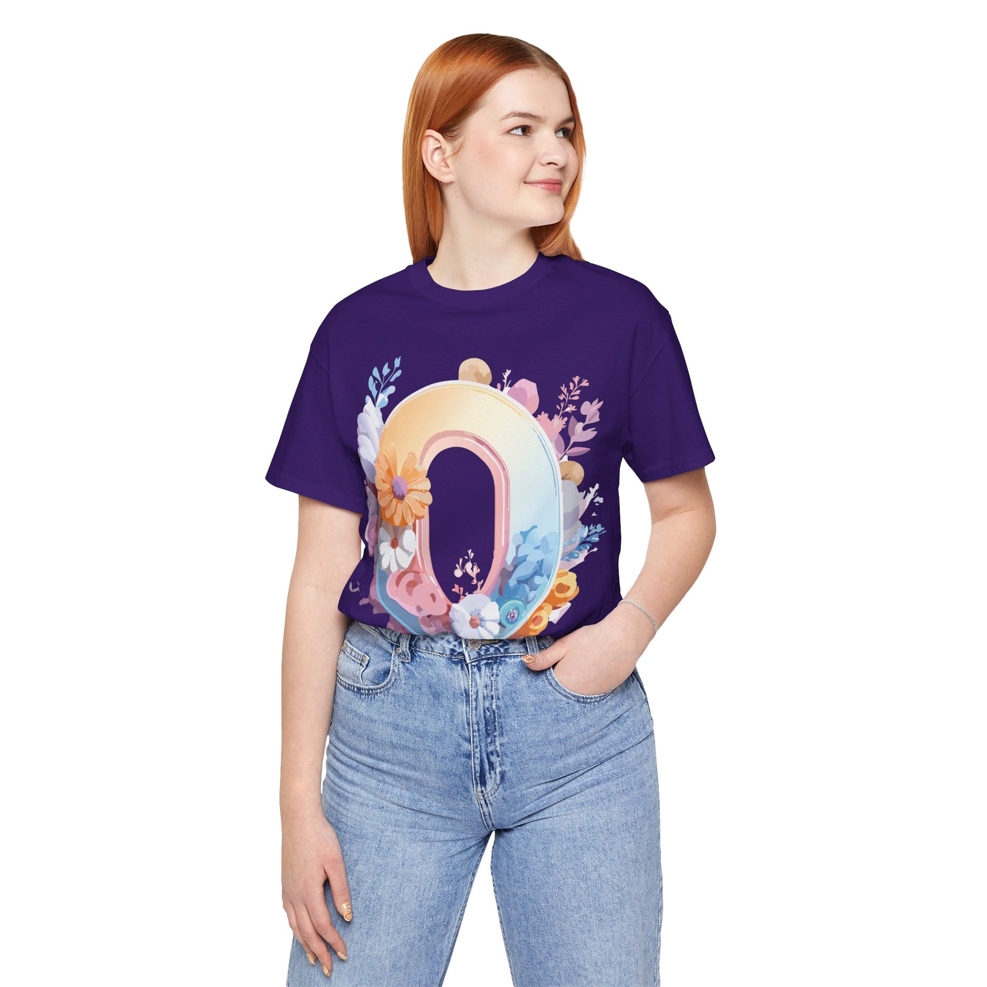 Natural Cotton Tee Shirt - Letters Collection - O Printify
