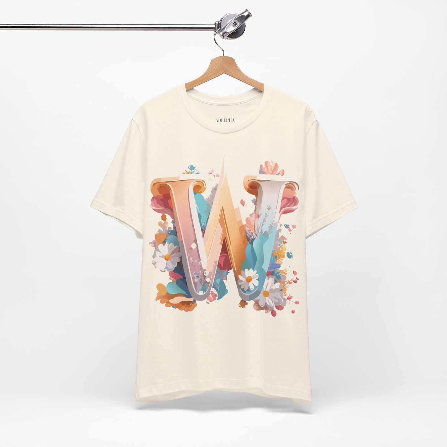 Natural Cotton Tee Shirt - Letters Collection - W Printify