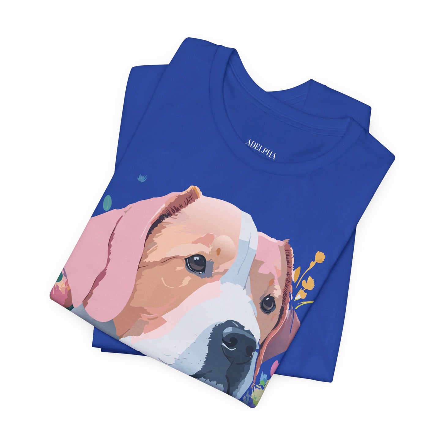 Natural Cotton Tee Shirt with Dog Printify