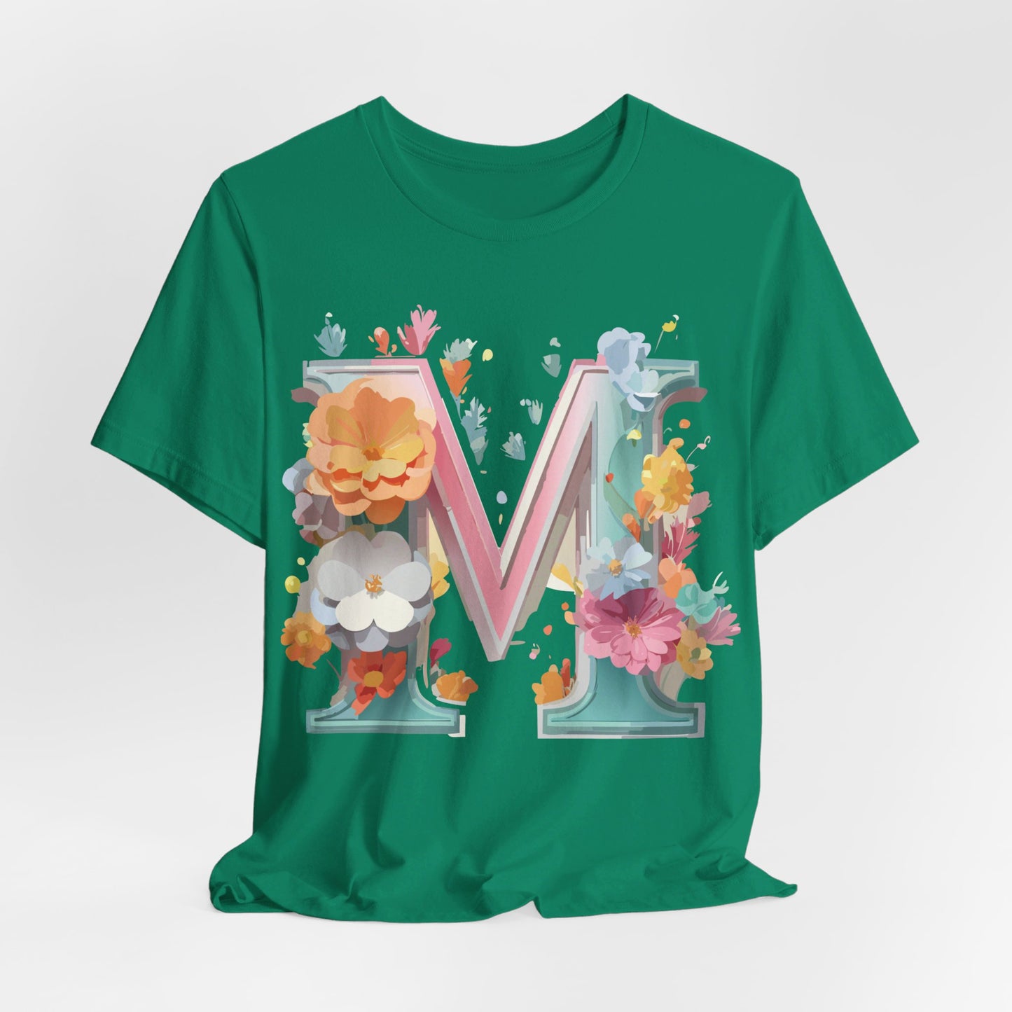 Natural Cotton Tee Shirt - Letters Collection - M Printify