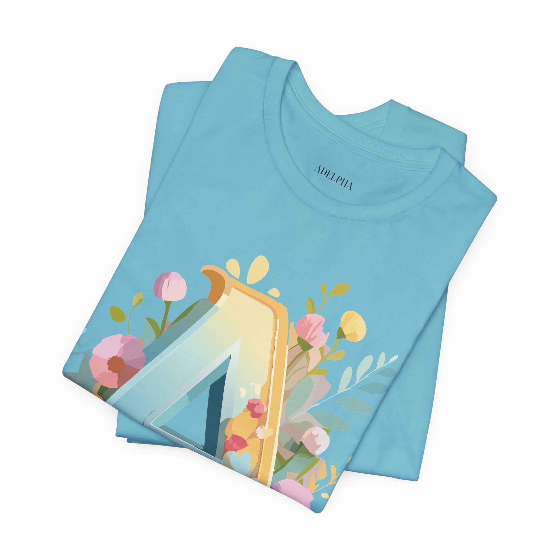 Natural Cotton Tee Shirt - Letters Collection - A Printify