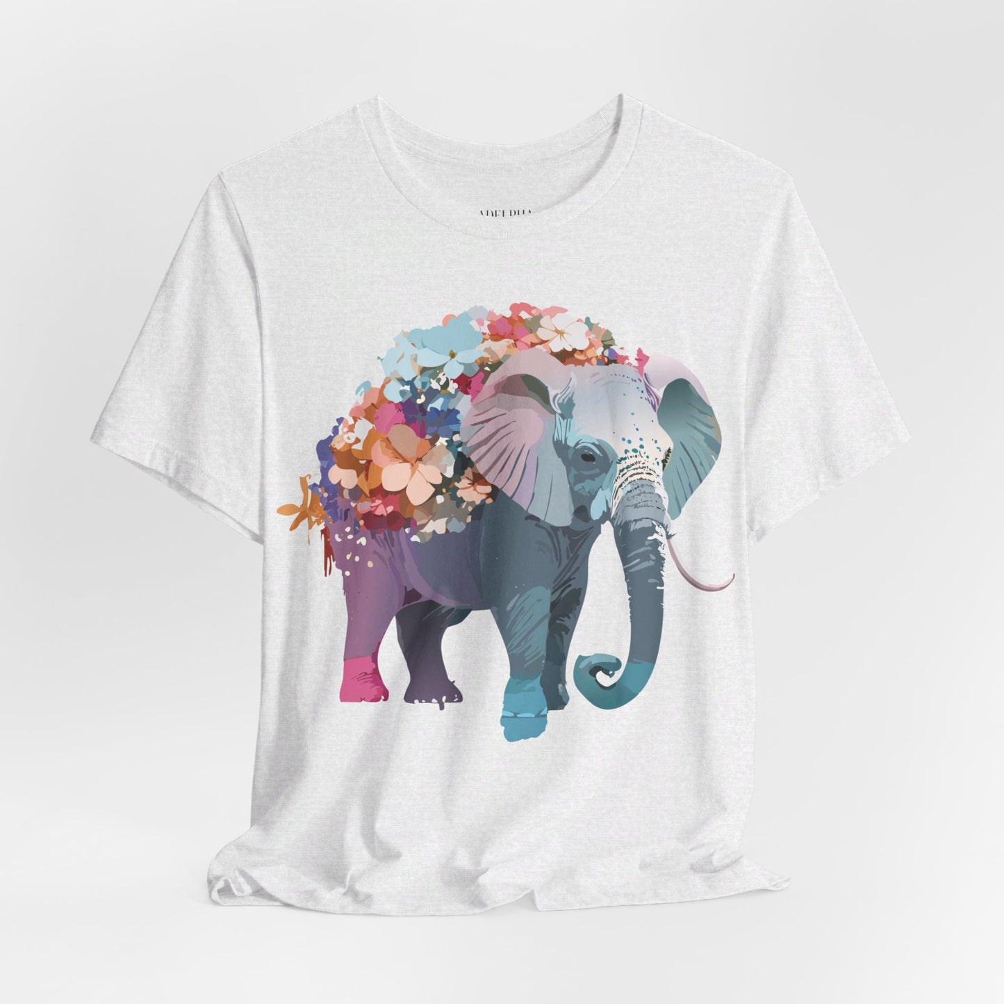 Natural Cotton Tee Shirt with Elephant Printify