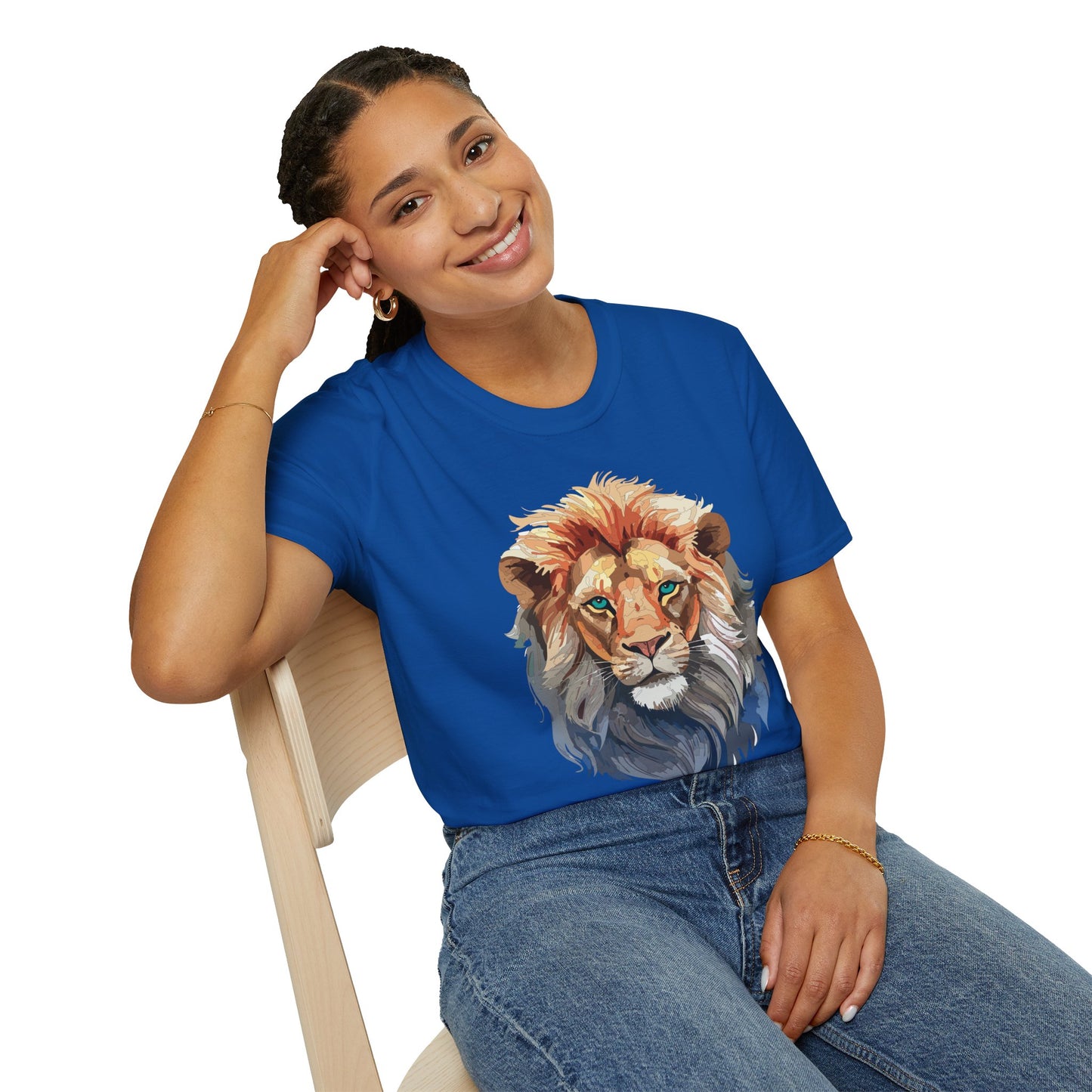 Lion Shirt, Shirt with Lion, Floral Lion Tee, Shirt with Animals
