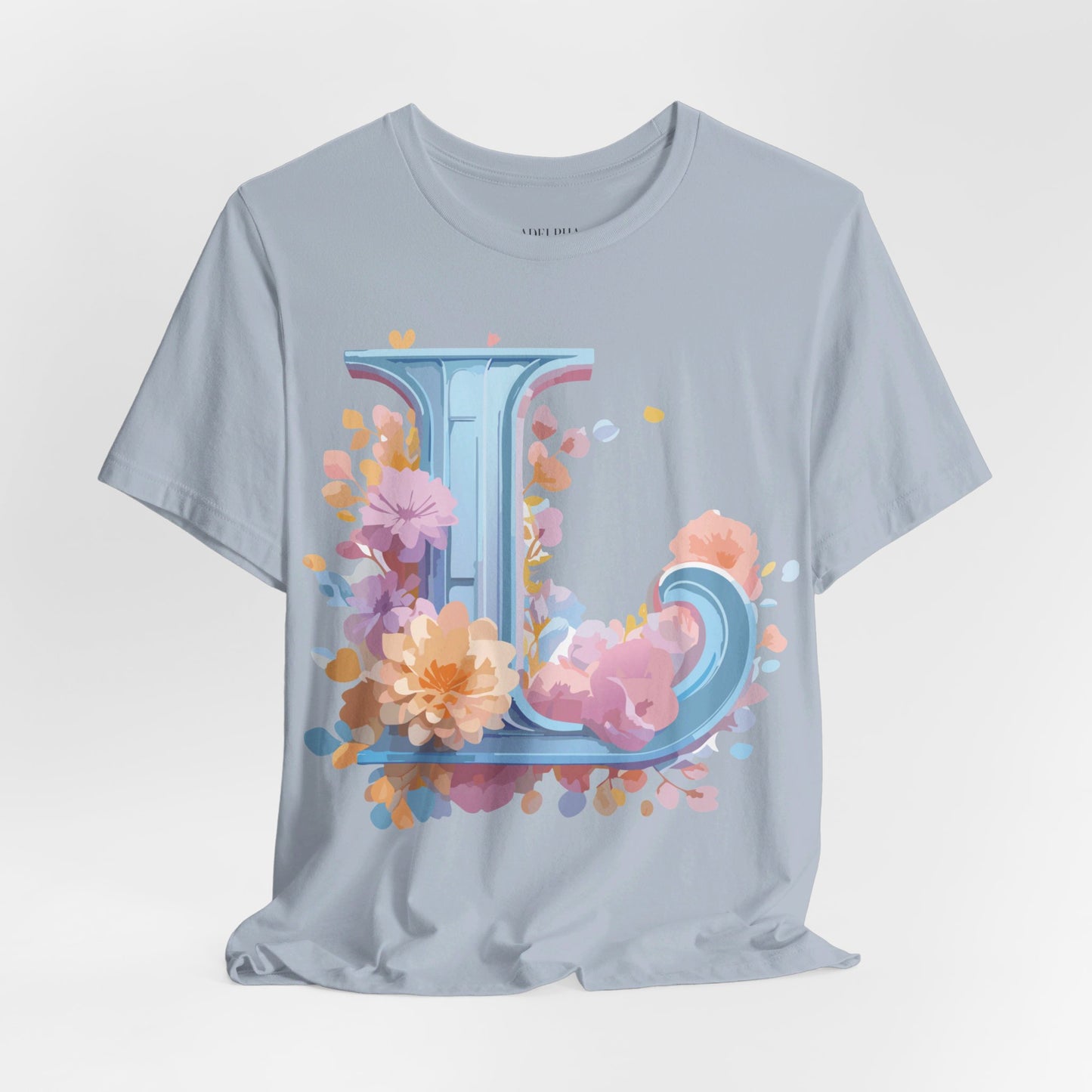 Natural Cotton Tee Shirt - Letters Collection - L Printify