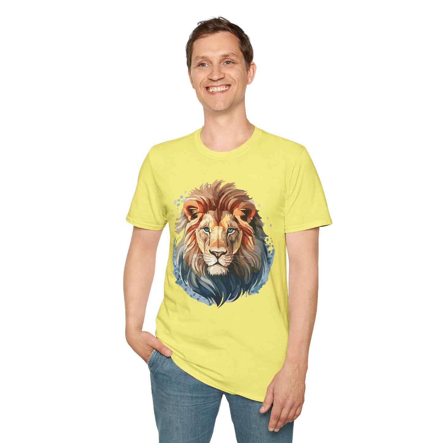 Lion Shirt, Shirt with Lion, Floral Lion Tee, Shirt with Animals