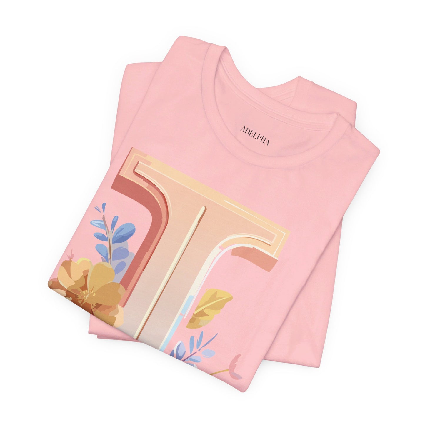 Natural Cotton Tee Shirt - Letters Collection - I Printify