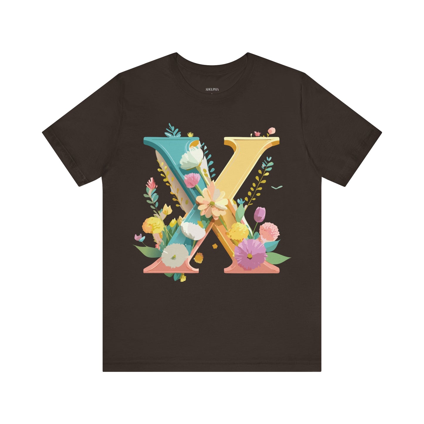 Natural Cotton Tee Shirt - Letters Collection - X Printify