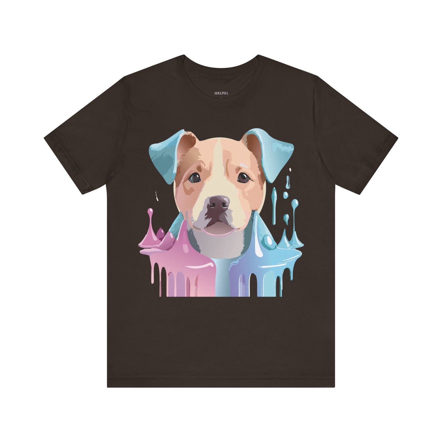 Natural Cotton Tee Shirt with Dog Printify