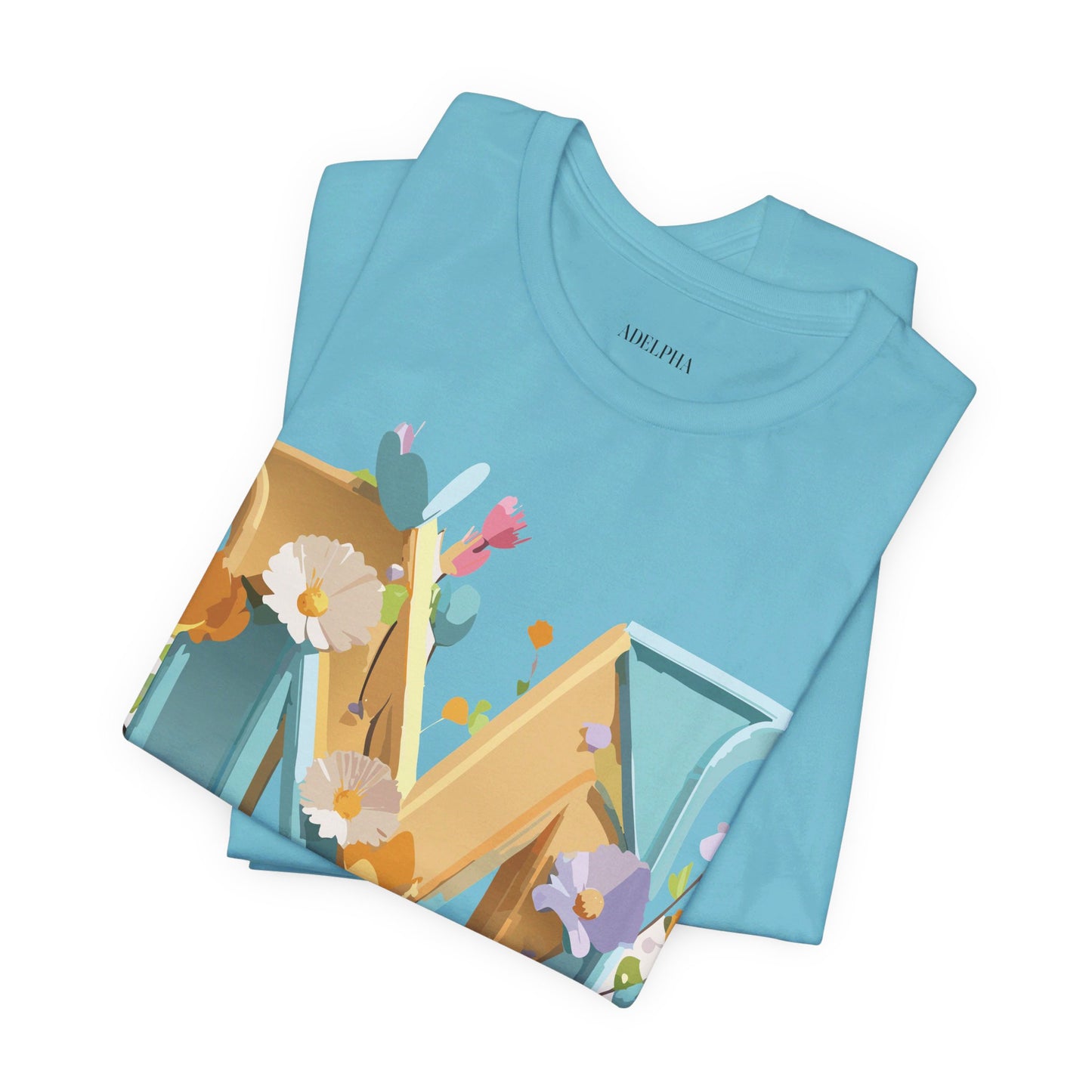 Natural Cotton Tee Shirt - Letters Collection - M Printify