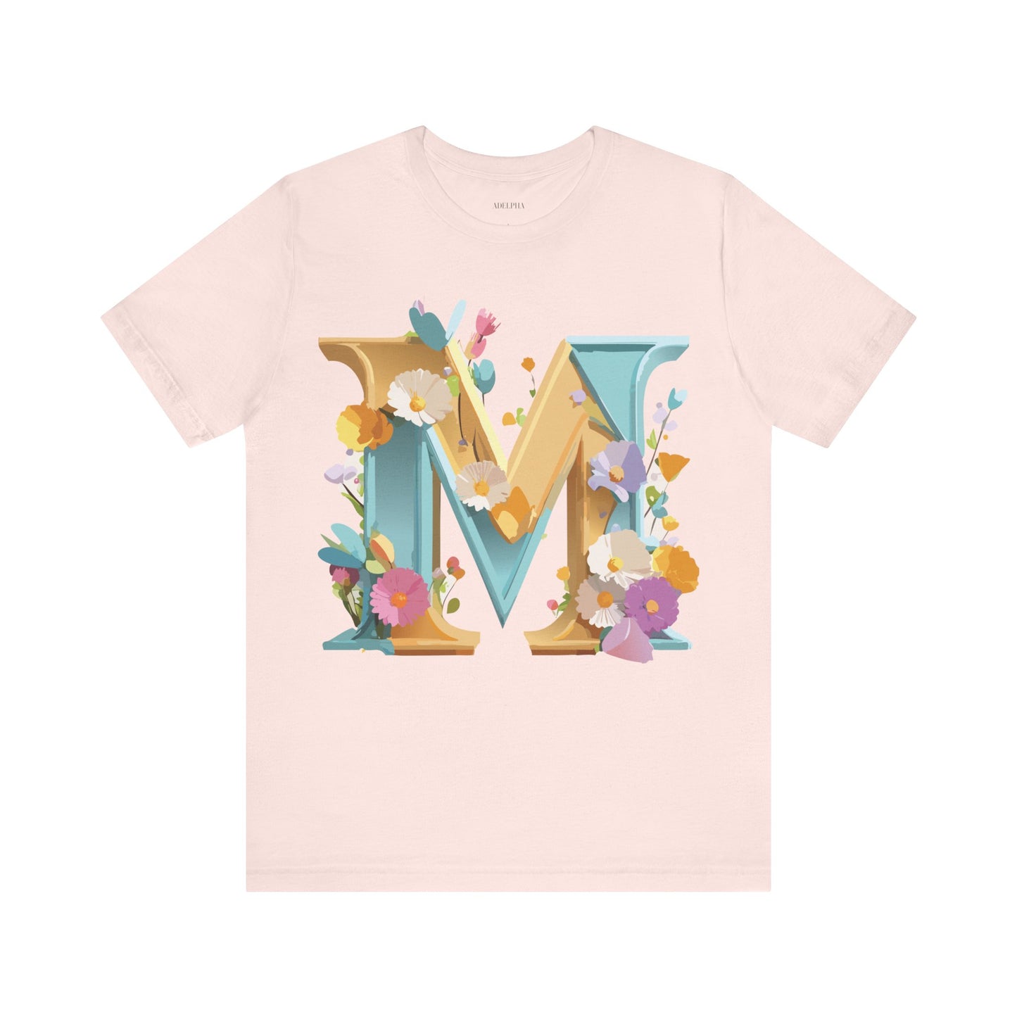Natural Cotton Tee Shirt - Letters Collection - M Printify