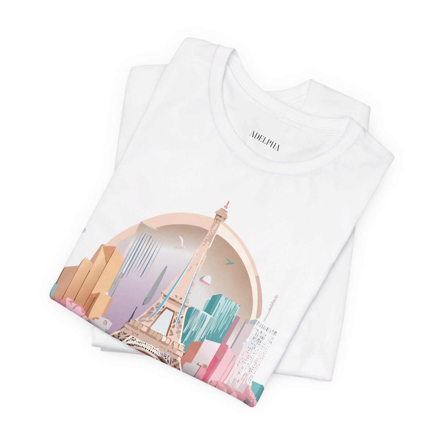 Natural Cotton Tee Shirt - Beautiful Places Collection - Paris Printify