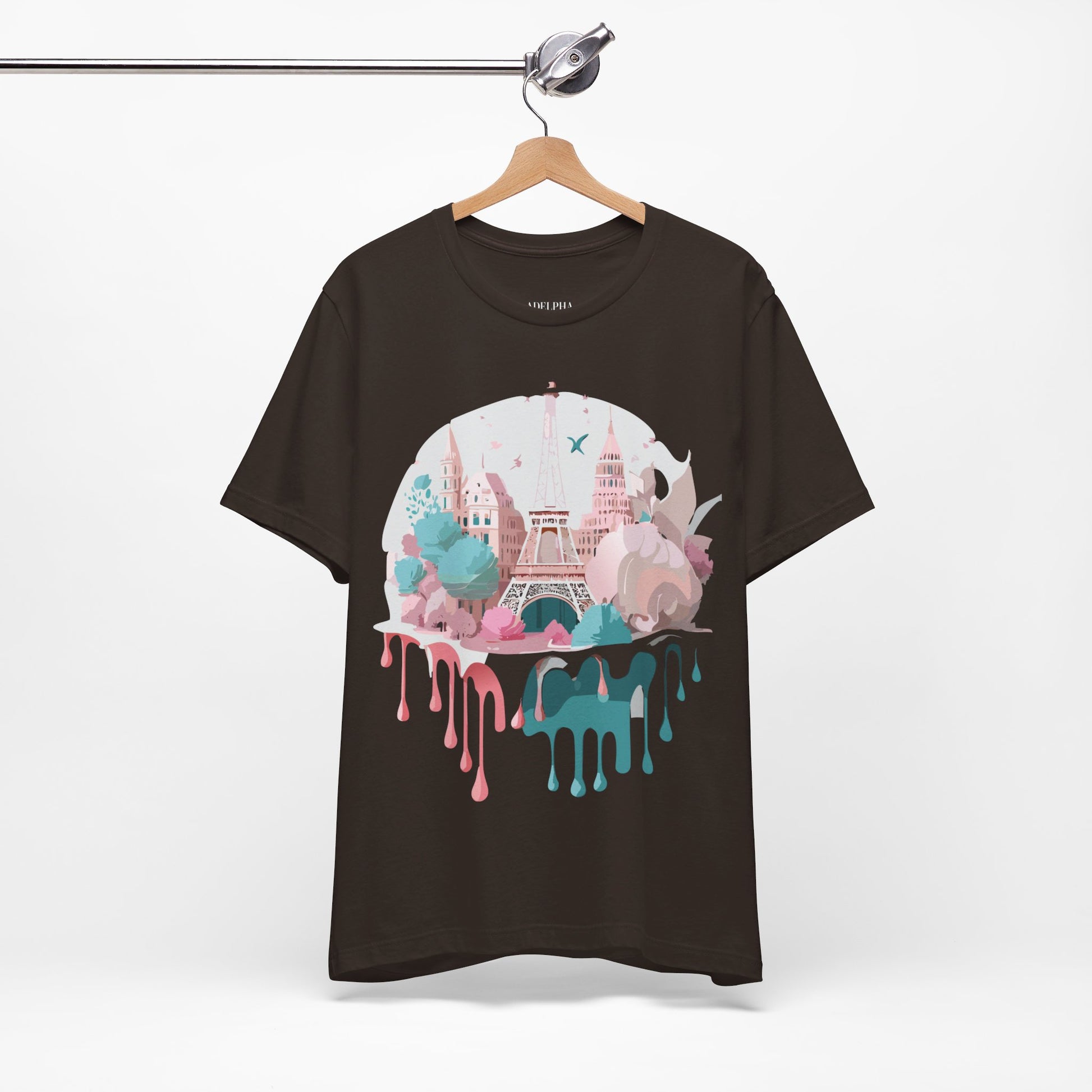 Natural Cotton Tee Shirt - Beautiful Places Collection - Paris Printify