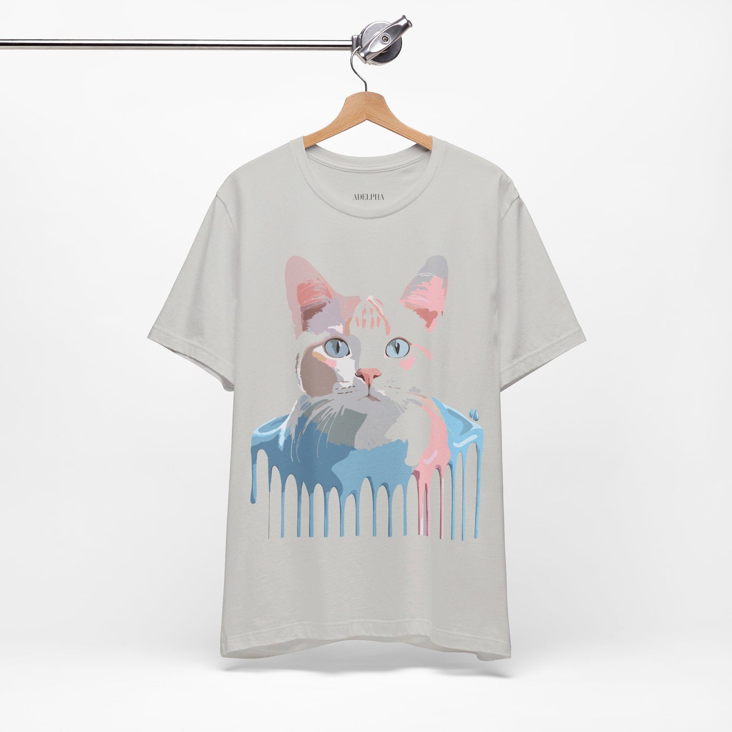 Natural Cotton Tee Shirt with Cat Printify
