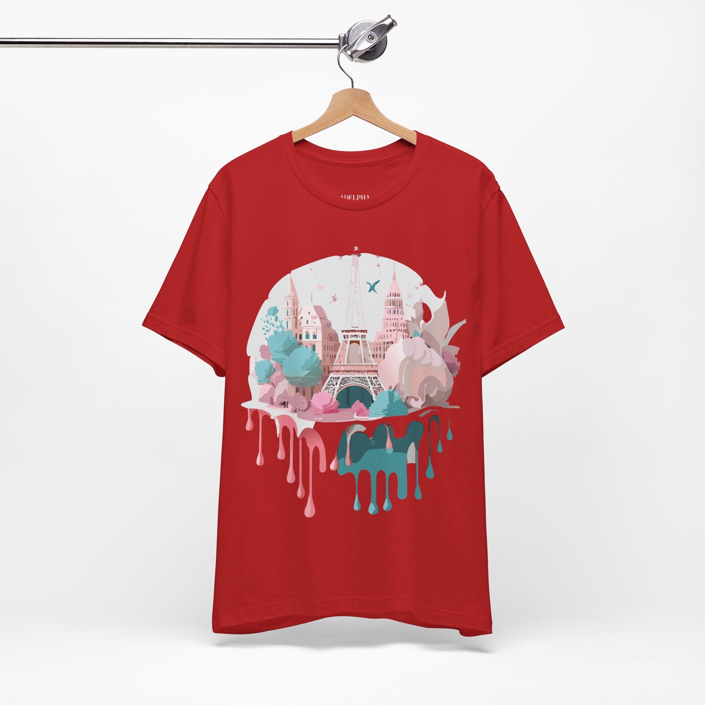 Natural Cotton Tee Shirt - Beautiful Places Collection - Paris Printify