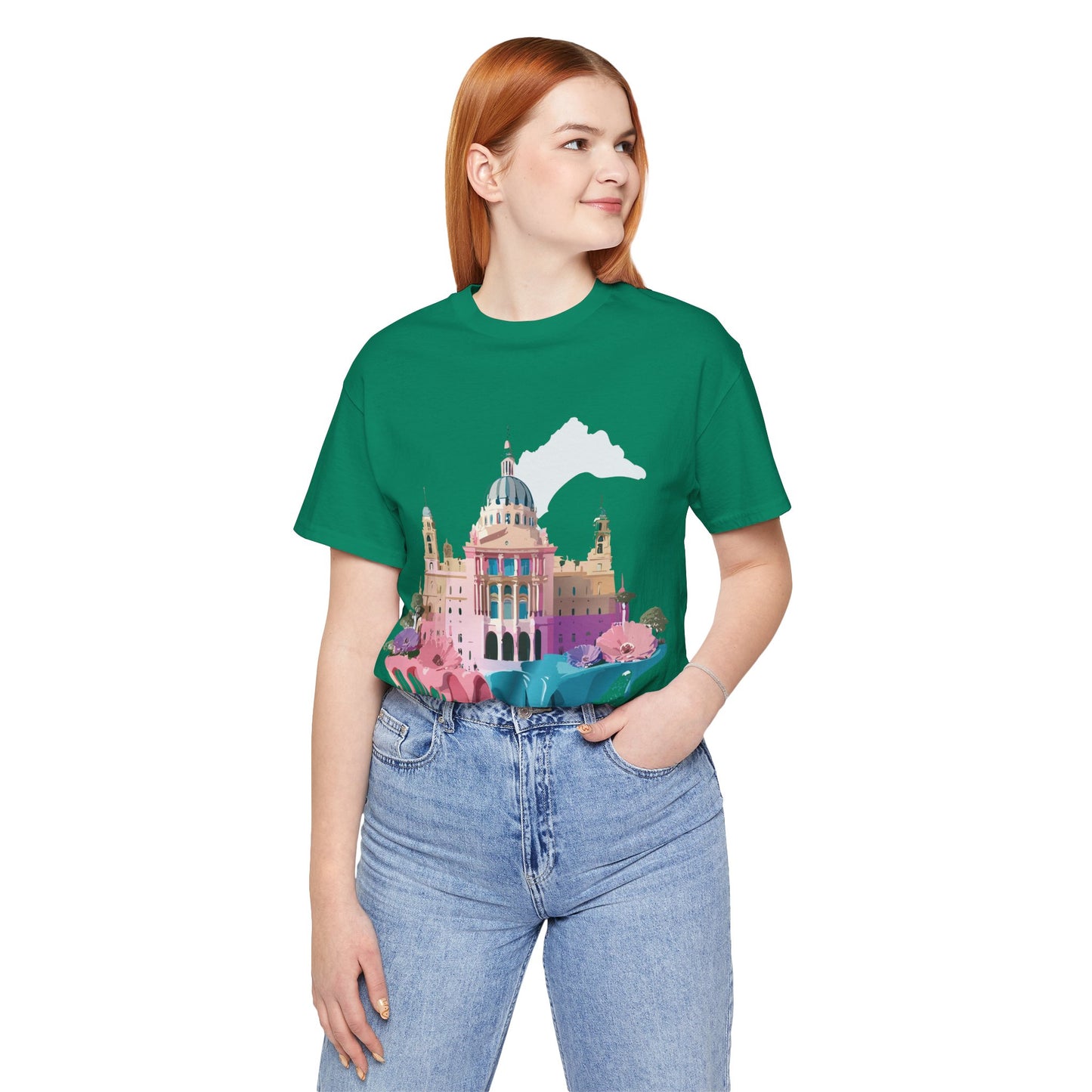 Natural Cotton Tee Shirt - Beautiful Places Collection - Madrid Printify