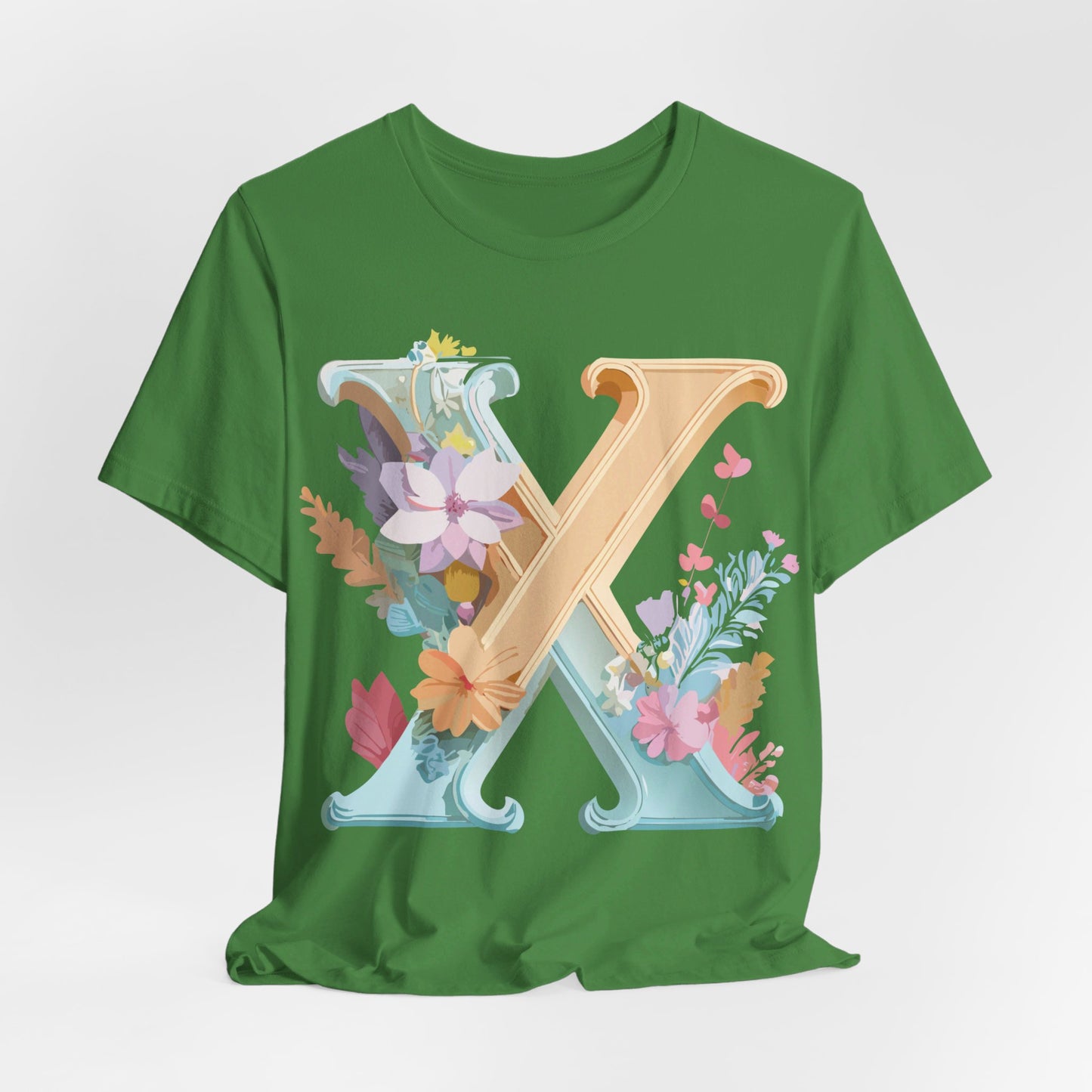 Natural Cotton Tee Shirt - Letters Collection - X Printify