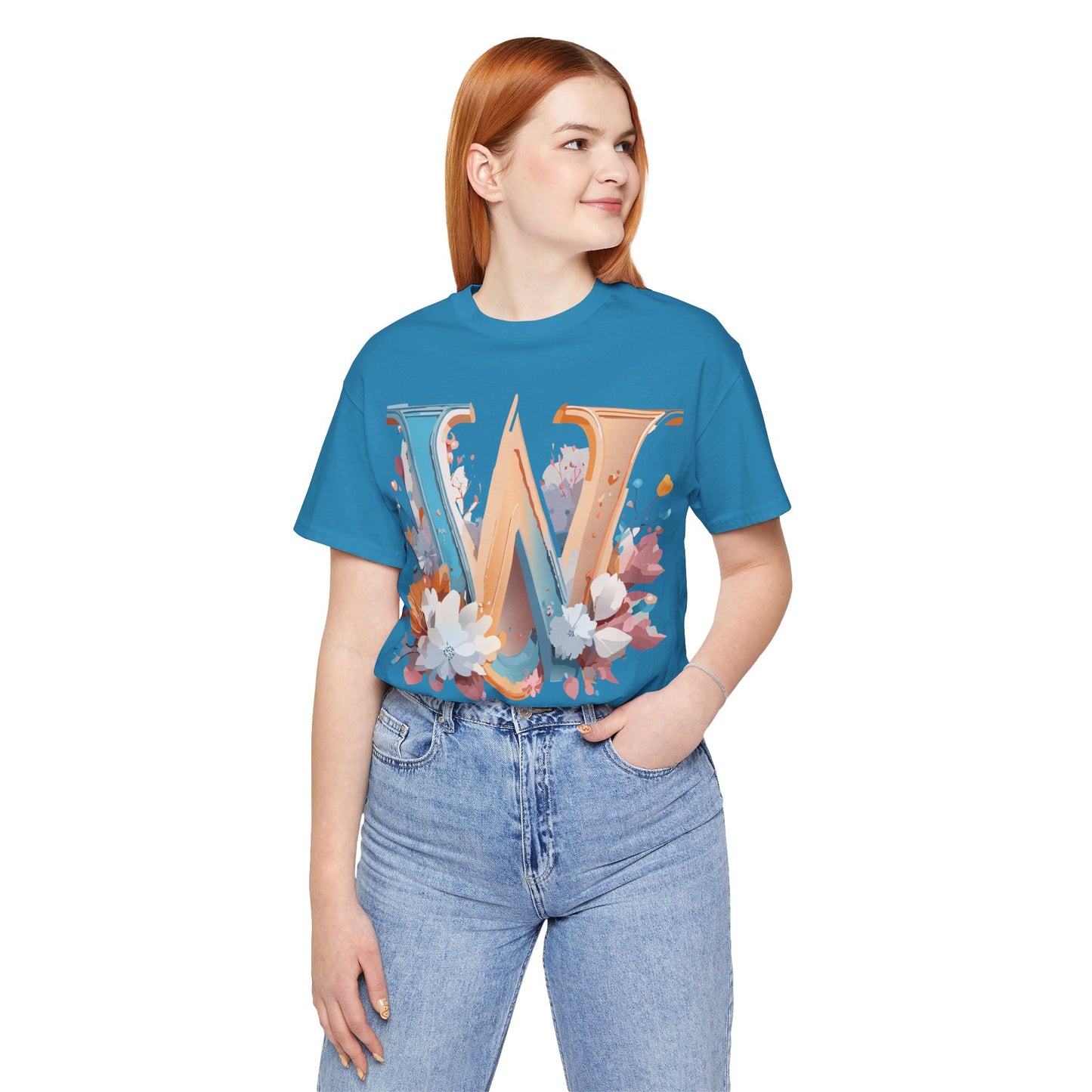 Natural Cotton Tee Shirt - Letters Collection - W Printify