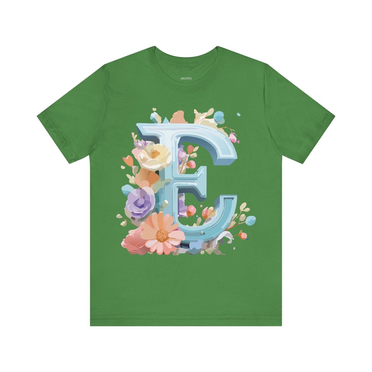 Natural Cotton Tee Shirt - Letters Collection - E Printify