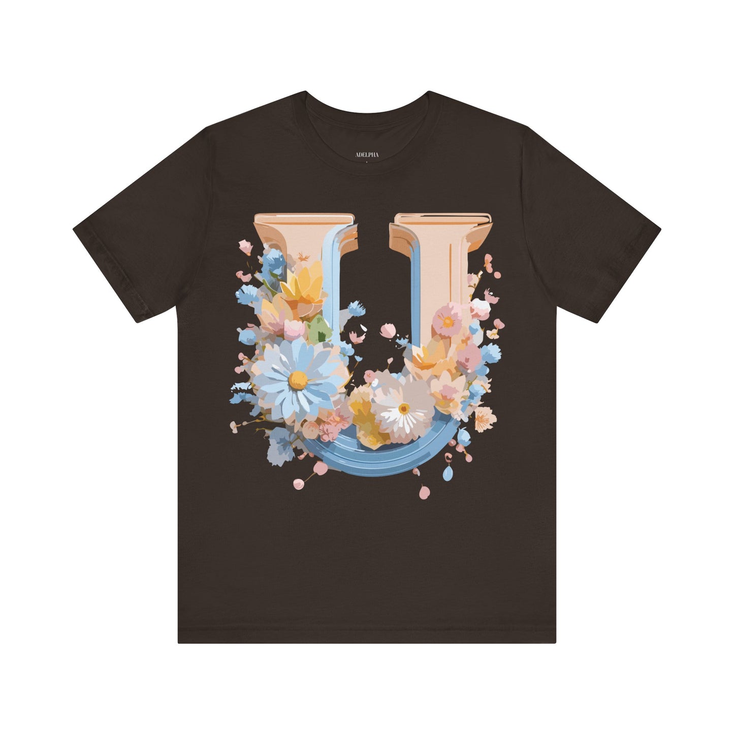 Natural Cotton Tee Shirt - Letters Collection - U Printify