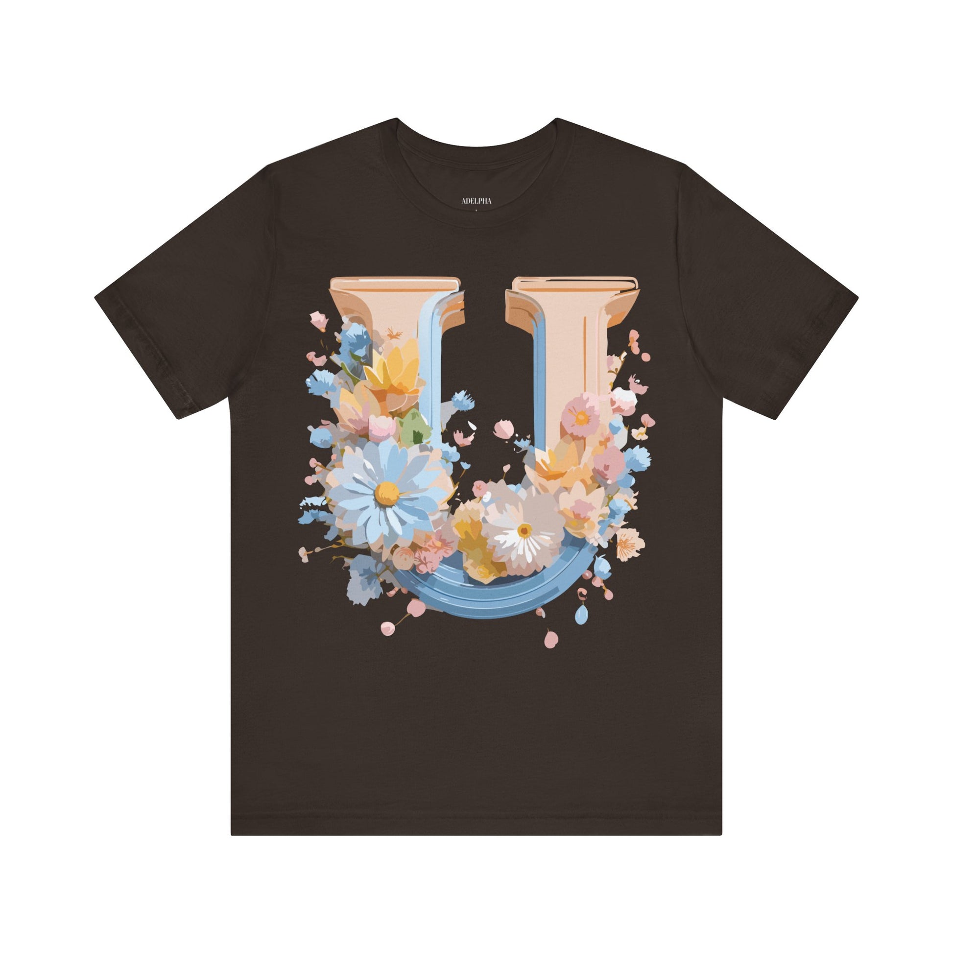 Natural Cotton Tee Shirt - Letters Collection - U Printify
