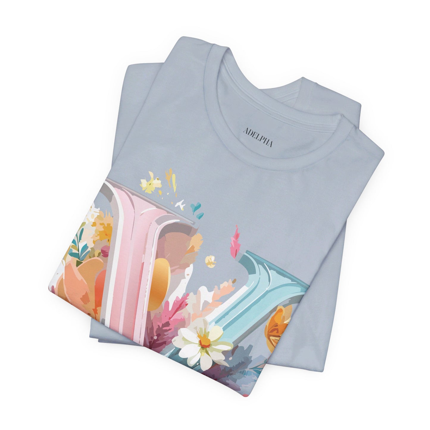 Natural Cotton Tee Shirt - Letters Collection - V Printify