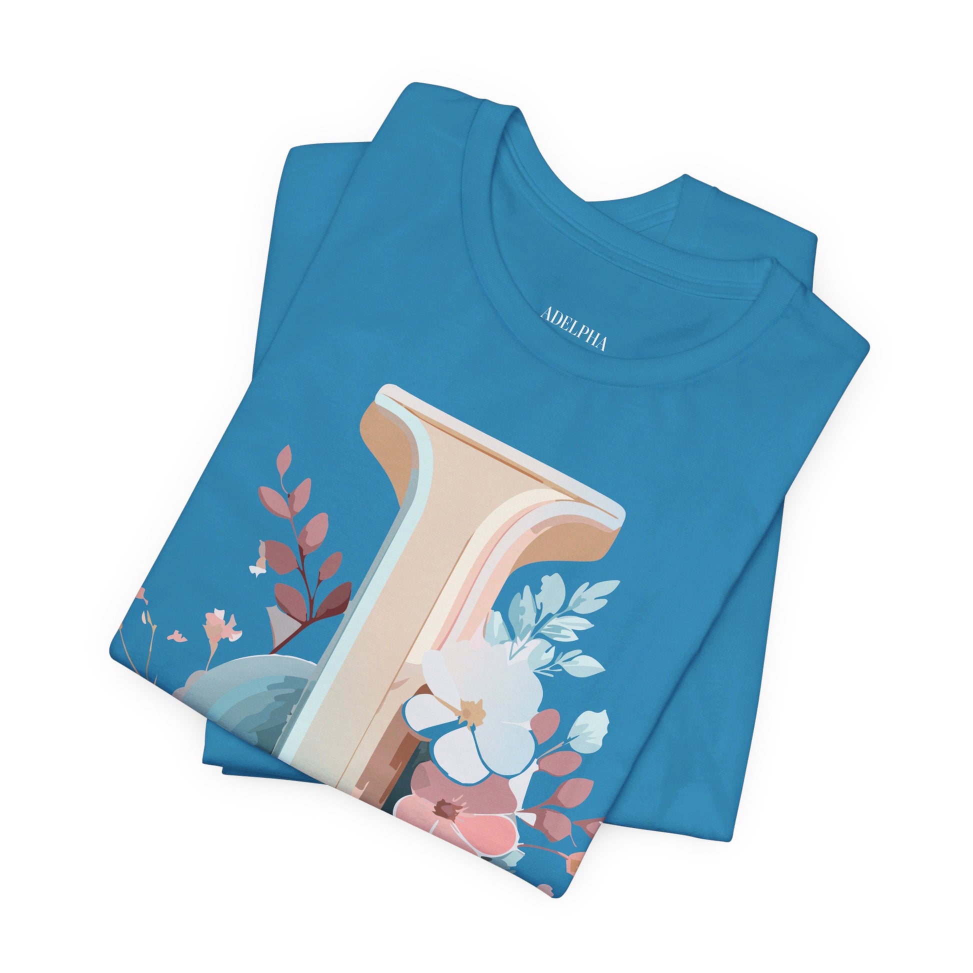 Natural Cotton Tee Shirt - Letters Collection - J Printify