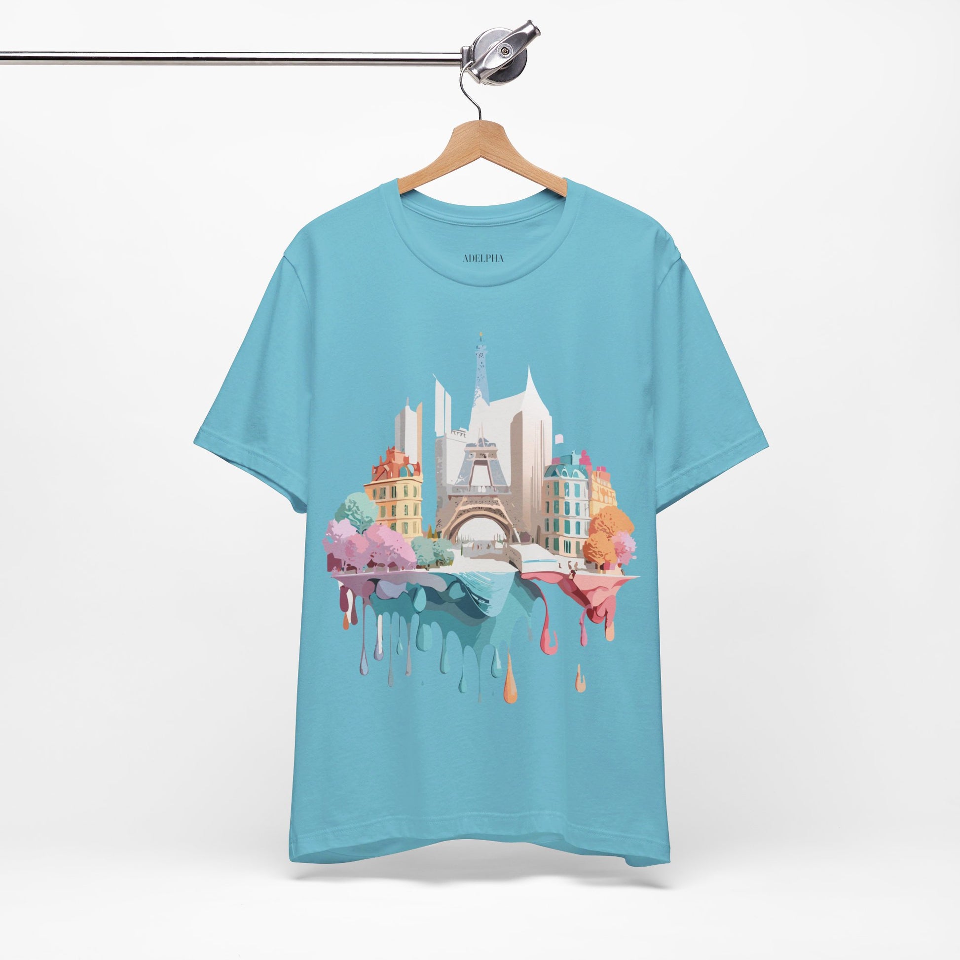 Natural Cotton Tee Shirt - Beautiful Places Collection - Paris Printify