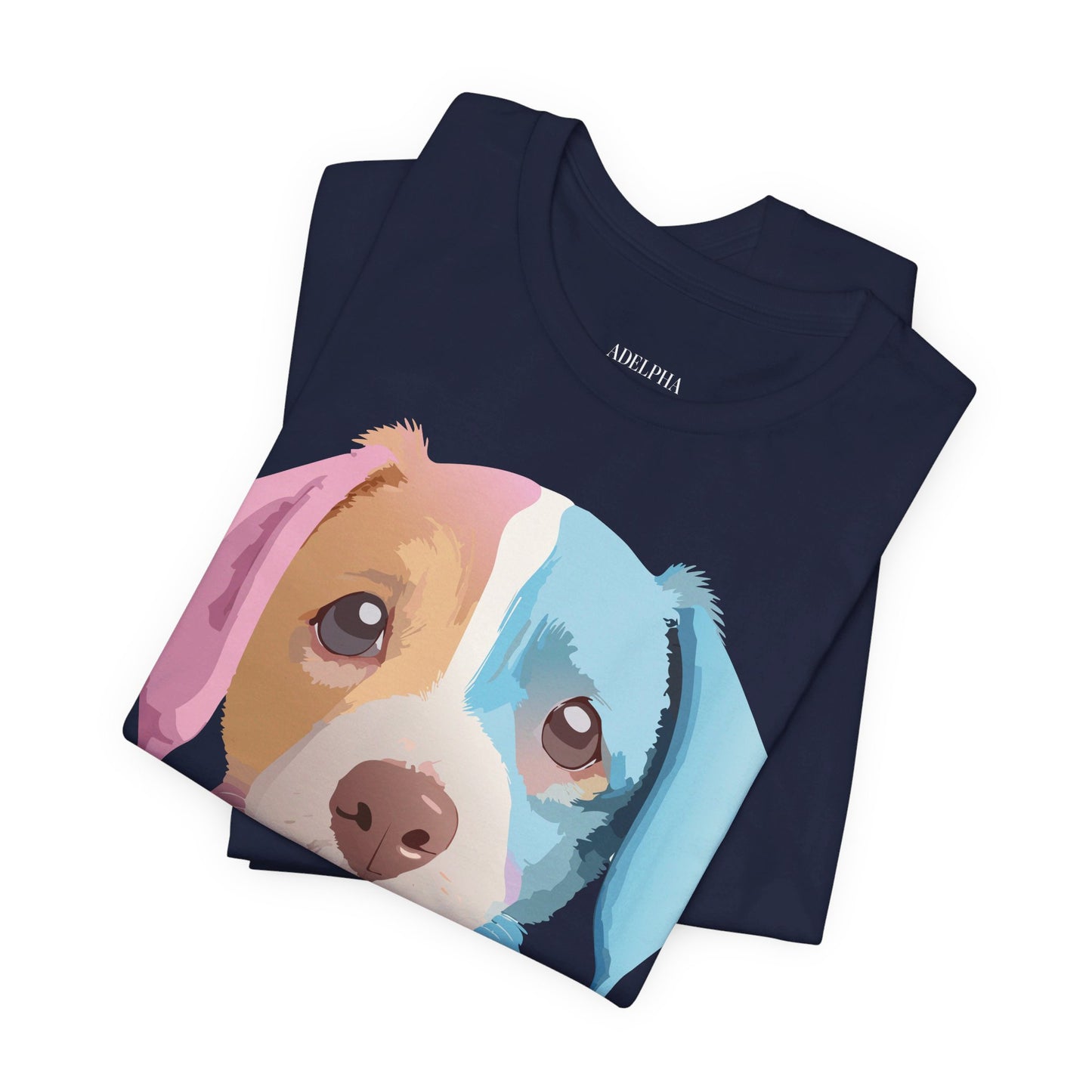 Natural Cotton Tee Shirt with Dog Printify