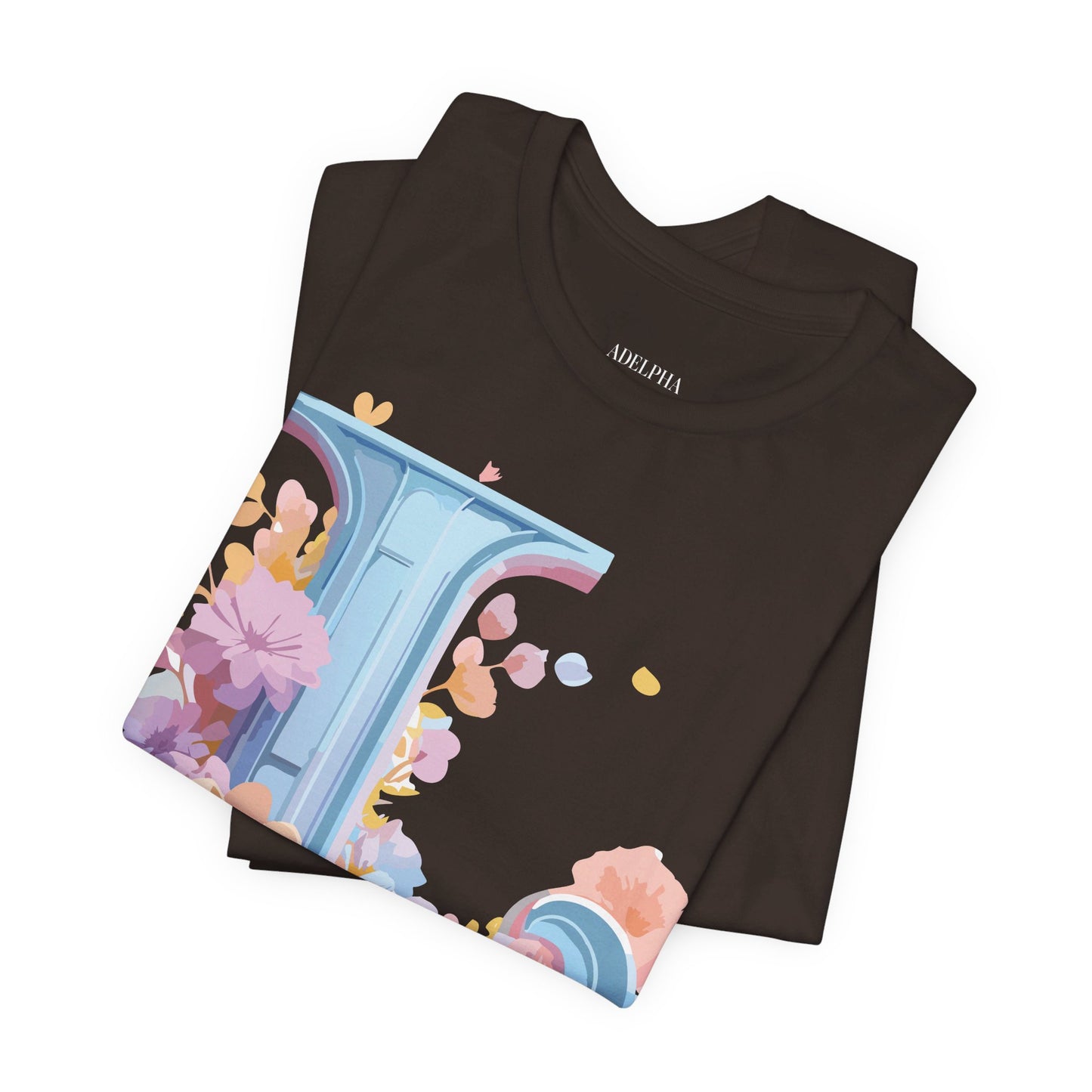 Natural Cotton Tee Shirt - Letters Collection - L Printify