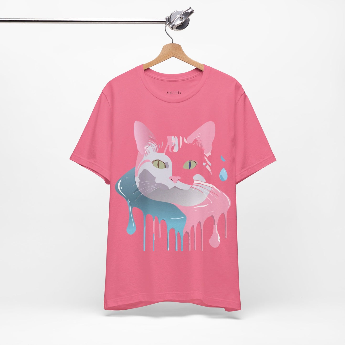 Natural Cotton Tee Shirt with Cat Printify