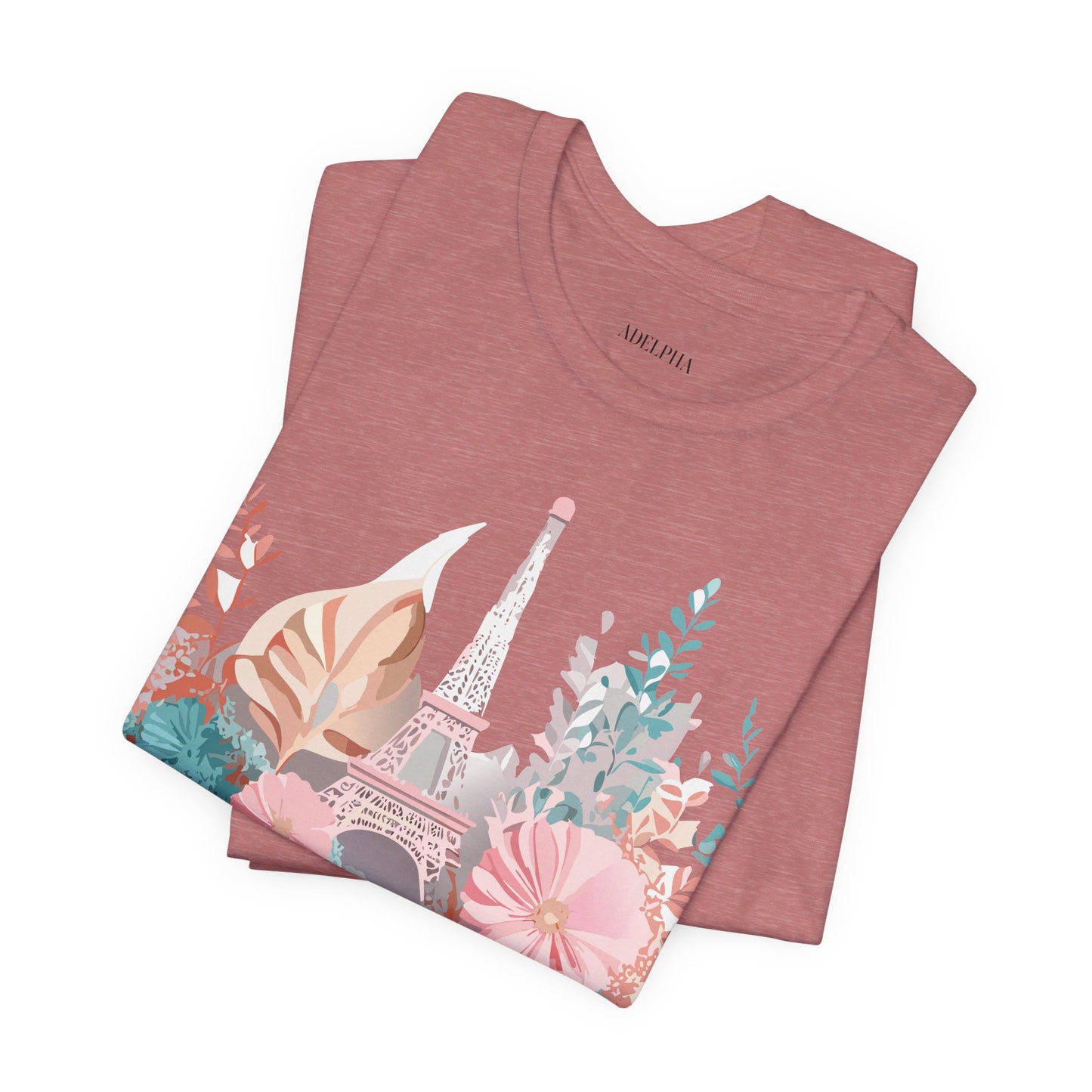 Natural Cotton Tee Shirt - Beautiful Places Collection - Paris Printify
