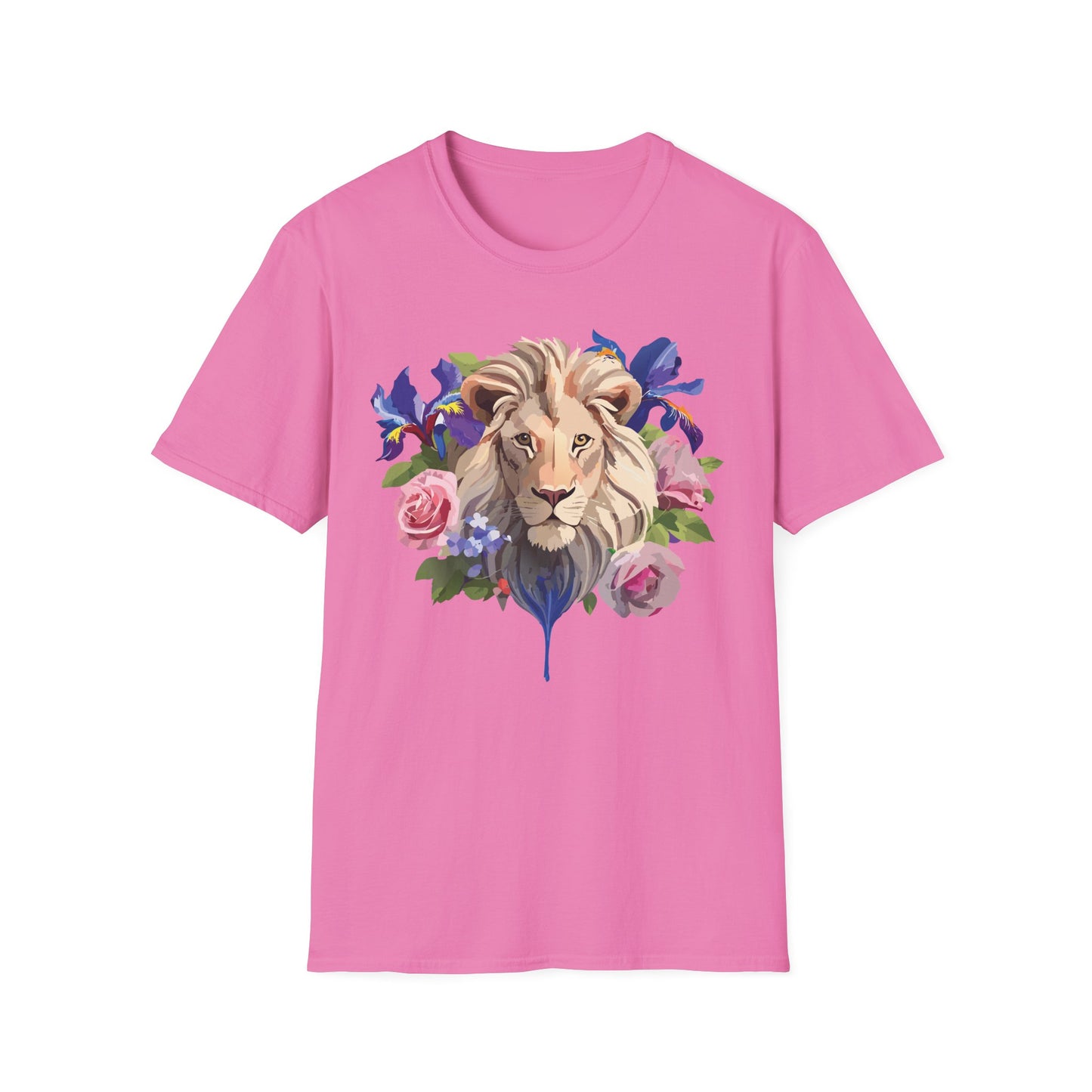 Lion Shirt, Shirt with Lion, Floral Lion Tee, Shirt with Animals