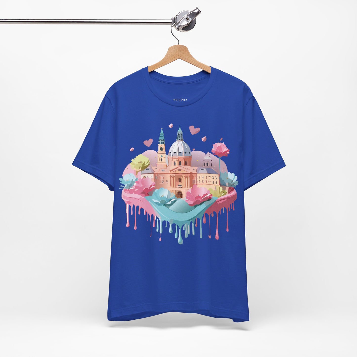 Natural Cotton Tee Shirt - Beautiful Places Collection - Prague Printify