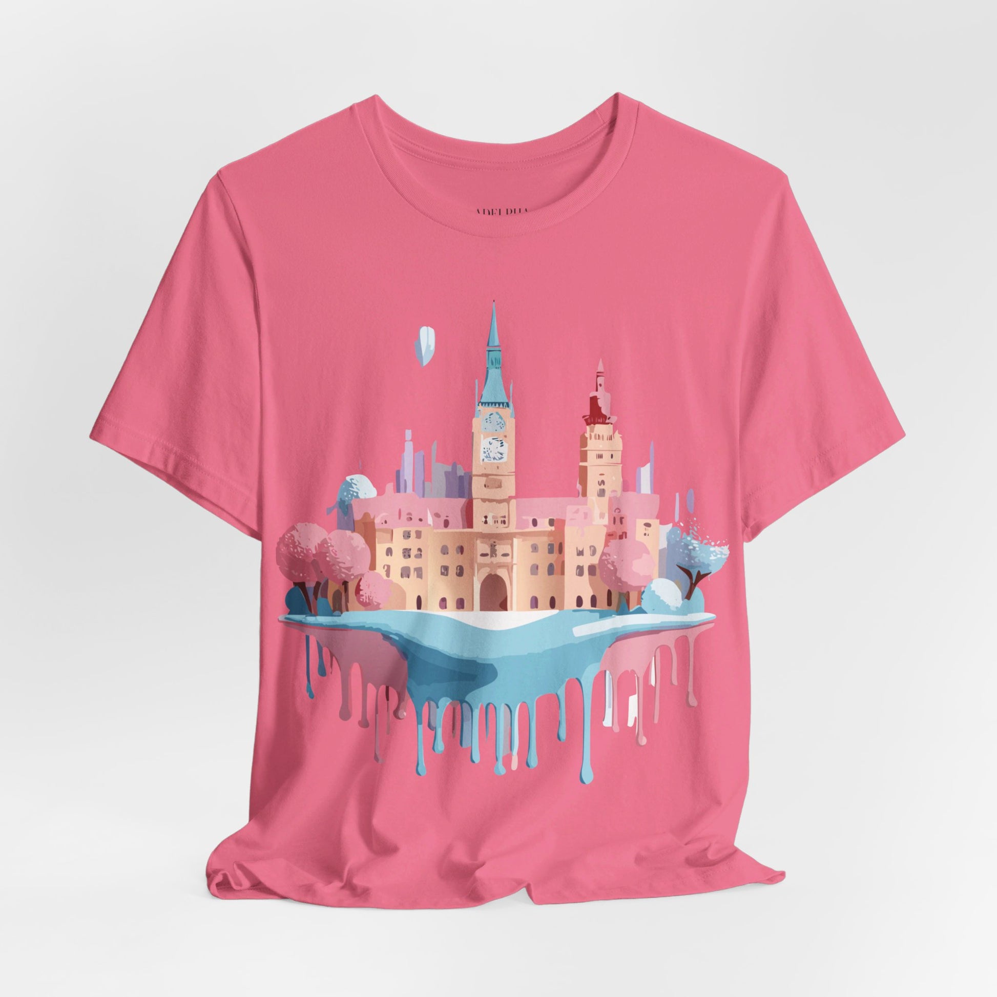 Natural Cotton Tee Shirt - Beautiful Places Collection - Prague Printify