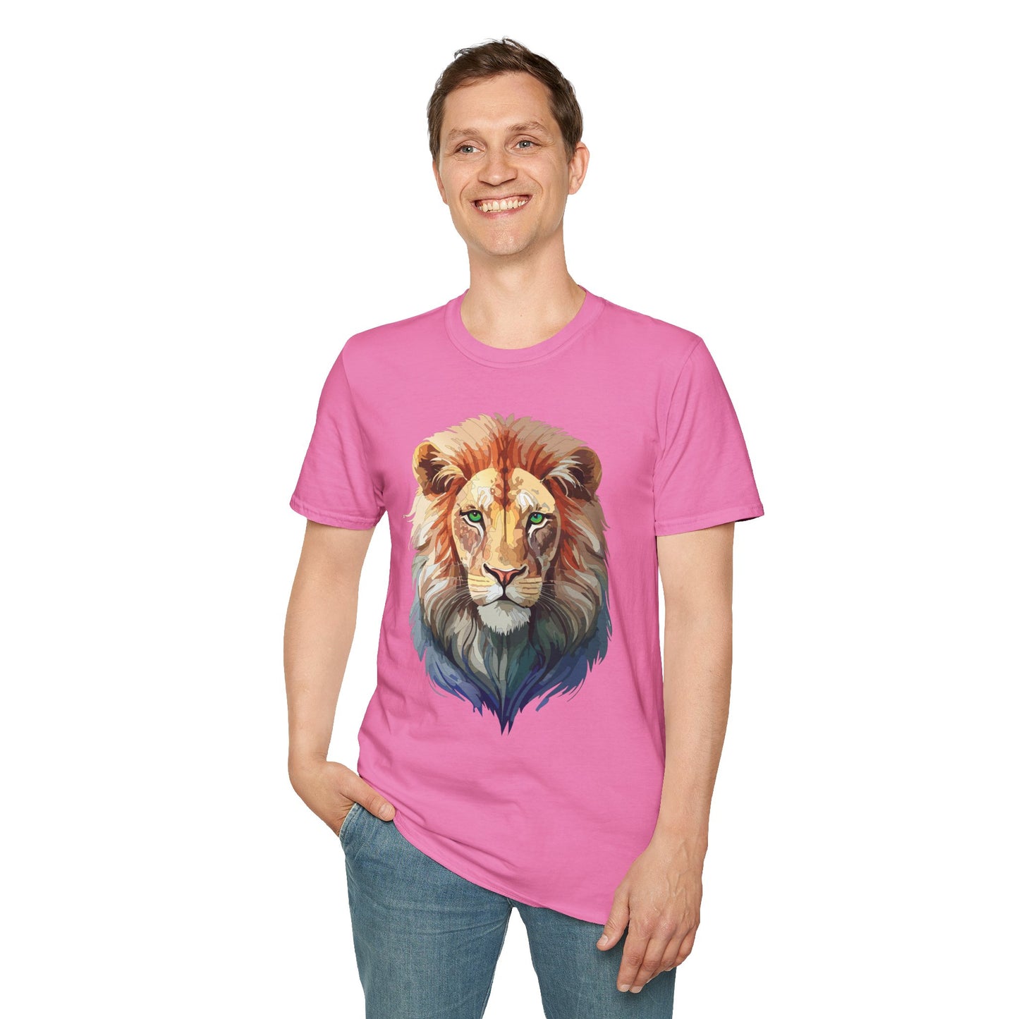 Lion Shirt, Shirt with Lion, Floral Lion Tee, Shirt with Animals