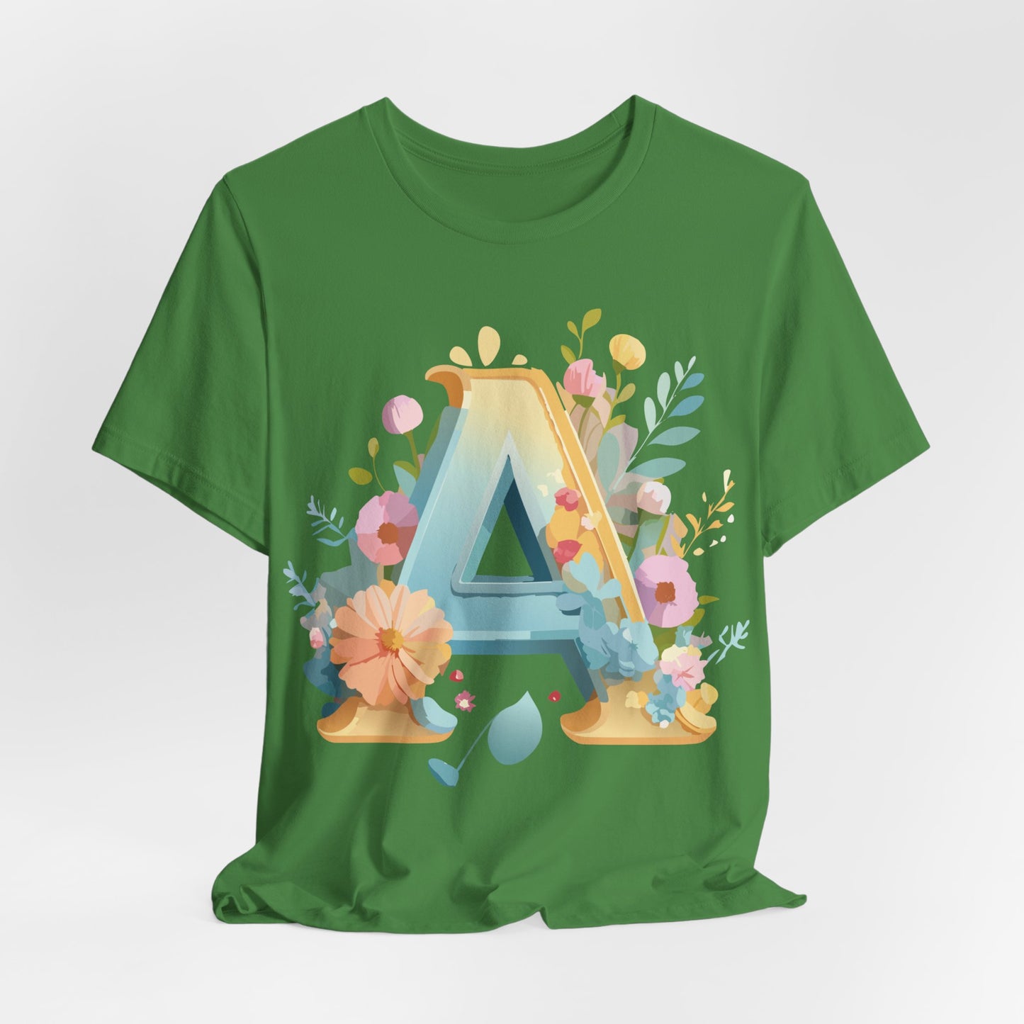 Natural Cotton Tee Shirt - Letters Collection - A Printify