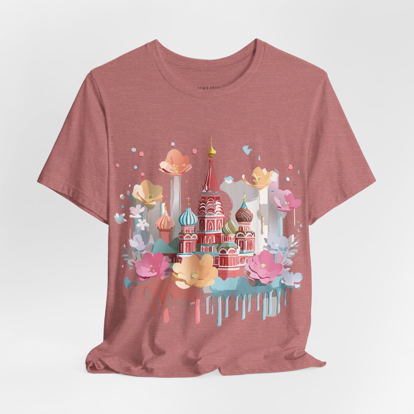 Natural Cotton Tee Shirt - Beautiful Places Collection - Moscow Printify
