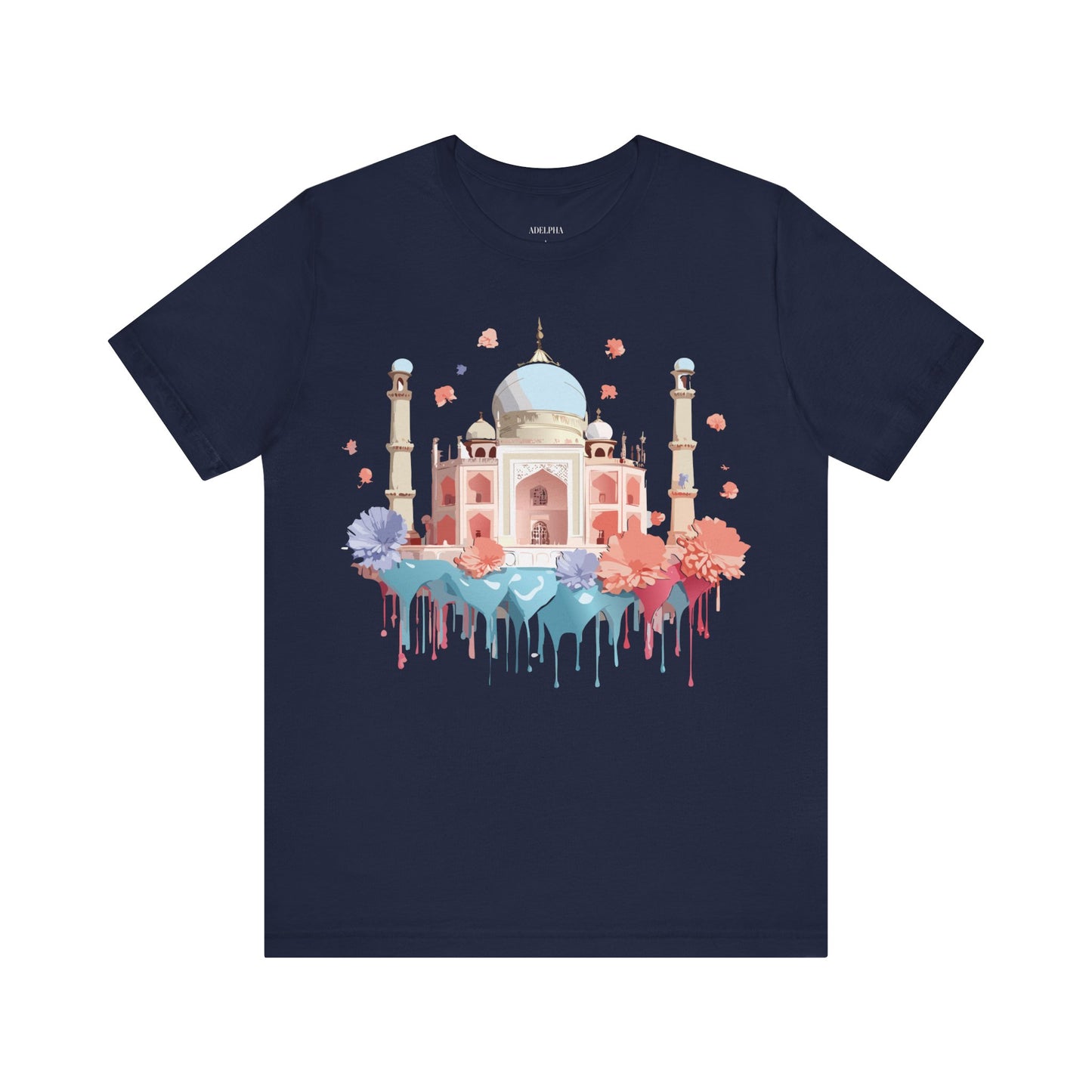 Natural Cotton Tee Shirt - Taj Mahal, India Printify
